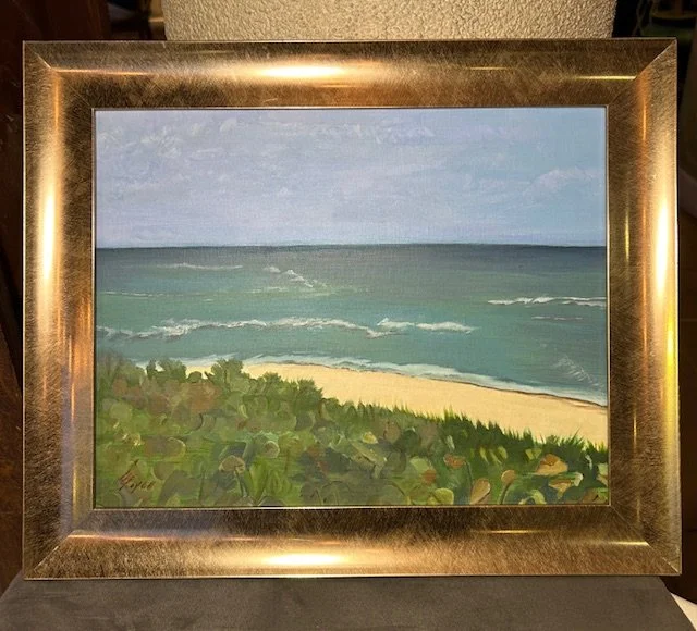"Whispers of the Tide" 11x14 acrylic on canvas board-framed in gold.jpg