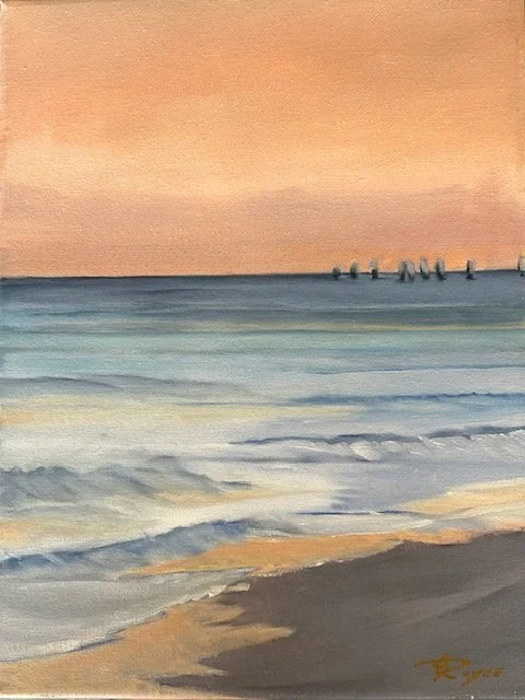 "Sunrise in Peach-Naples Beach"  SOLD