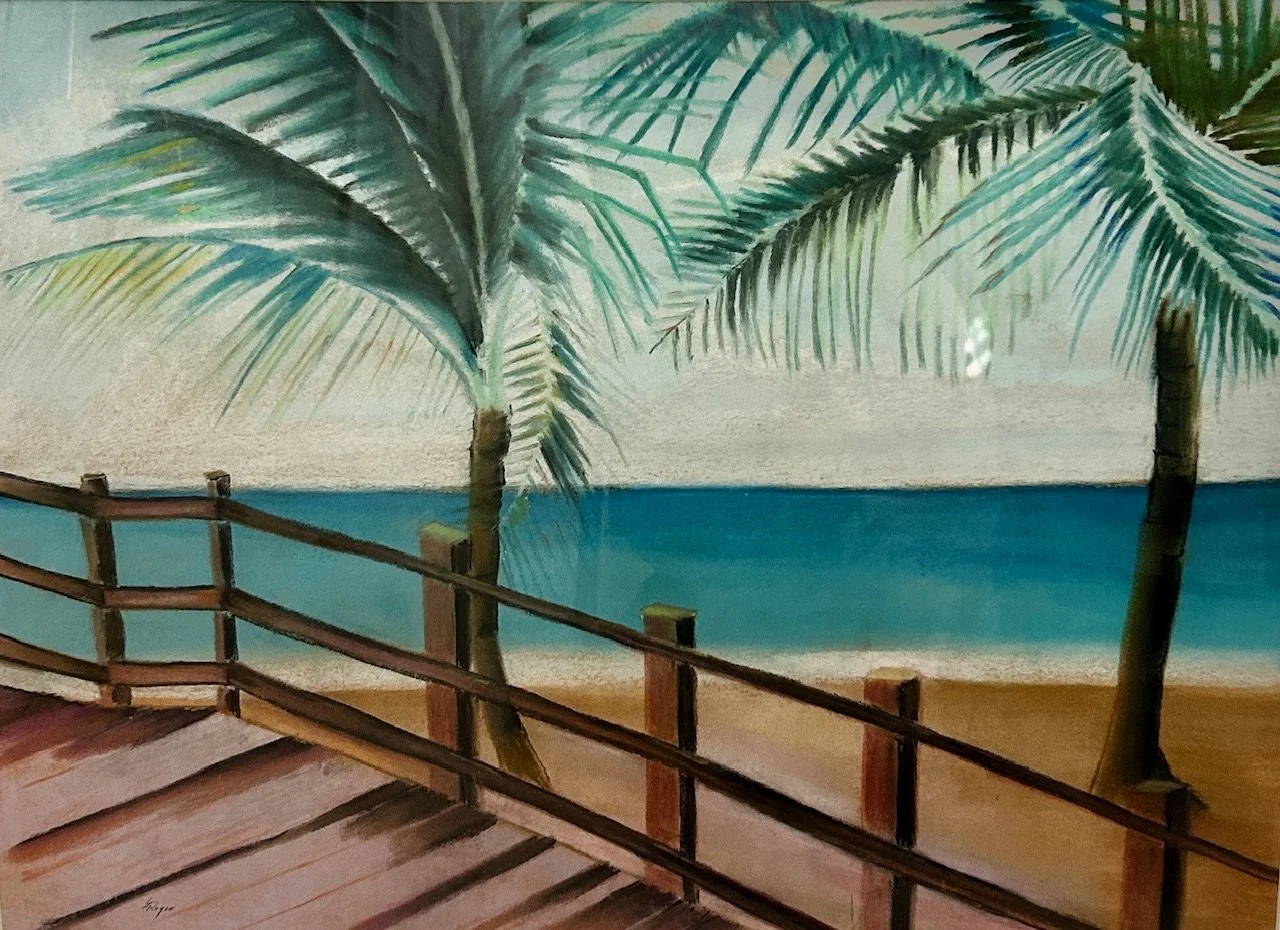 %22The Boardwalk%22 pastel,  25x31 framed size.jpg