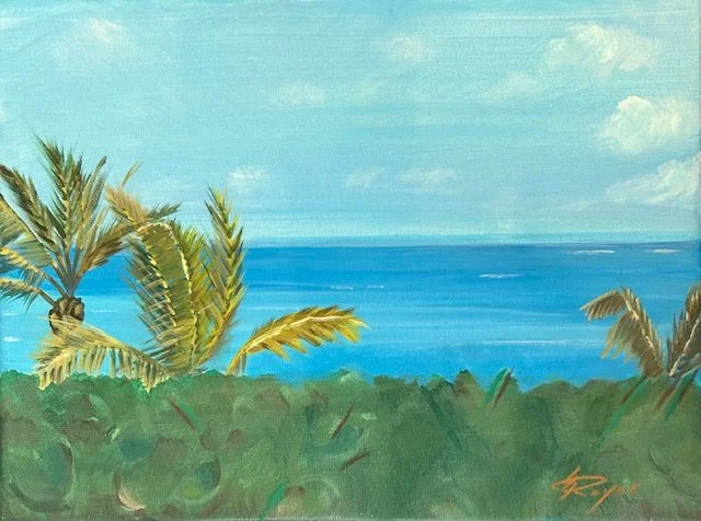 Mini-"Tropical Palms On A Summer Day"9x12 acrylic.jpg