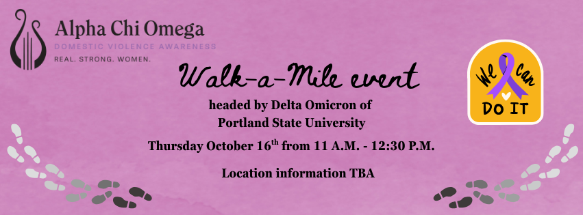 Walk-a-Mile event with Delta Omicron