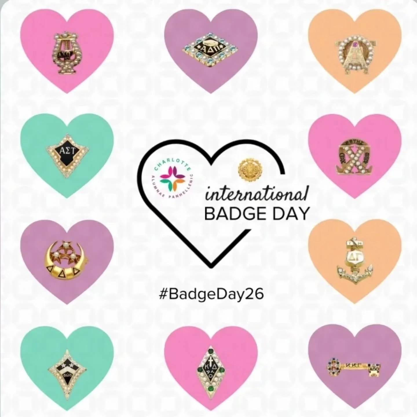 Happy International Badge Day! A day, where women from all sororities, celebrate their sisterhood by showing their badges off to the world 😉 
Our Alpha Chi Omega symphony reminds us "to see &amp; appreciate all that is noble in another, be her 