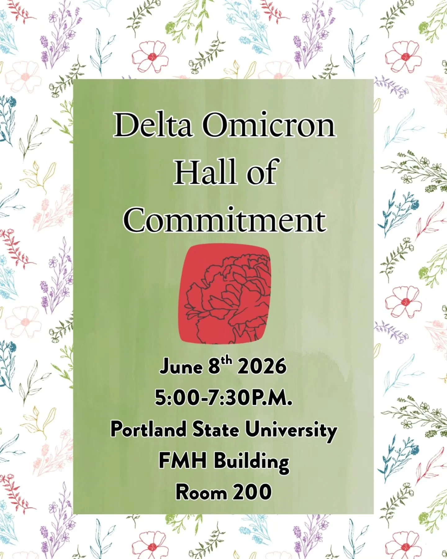 It's that time of year, again! 
We'll be celebrating the Alpha Chis of PSU and assist them as they join the Hall of Commitment! 

We will be meeting at the Fairborz Maseeh Hall in room 200. Please dress in badge attire! 💚❤️

If you are interested in
