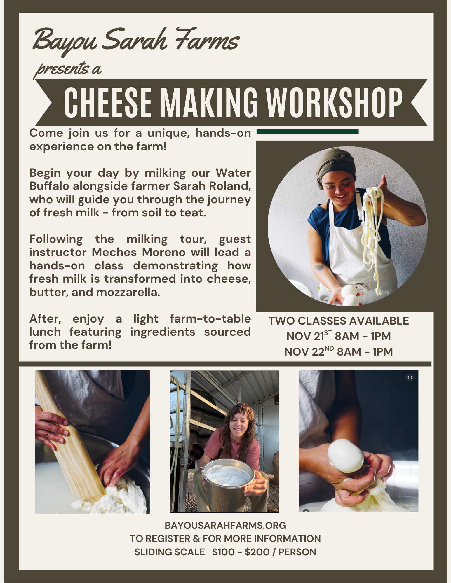 Fall Cheese Making Workshop with Meches Moreno!
