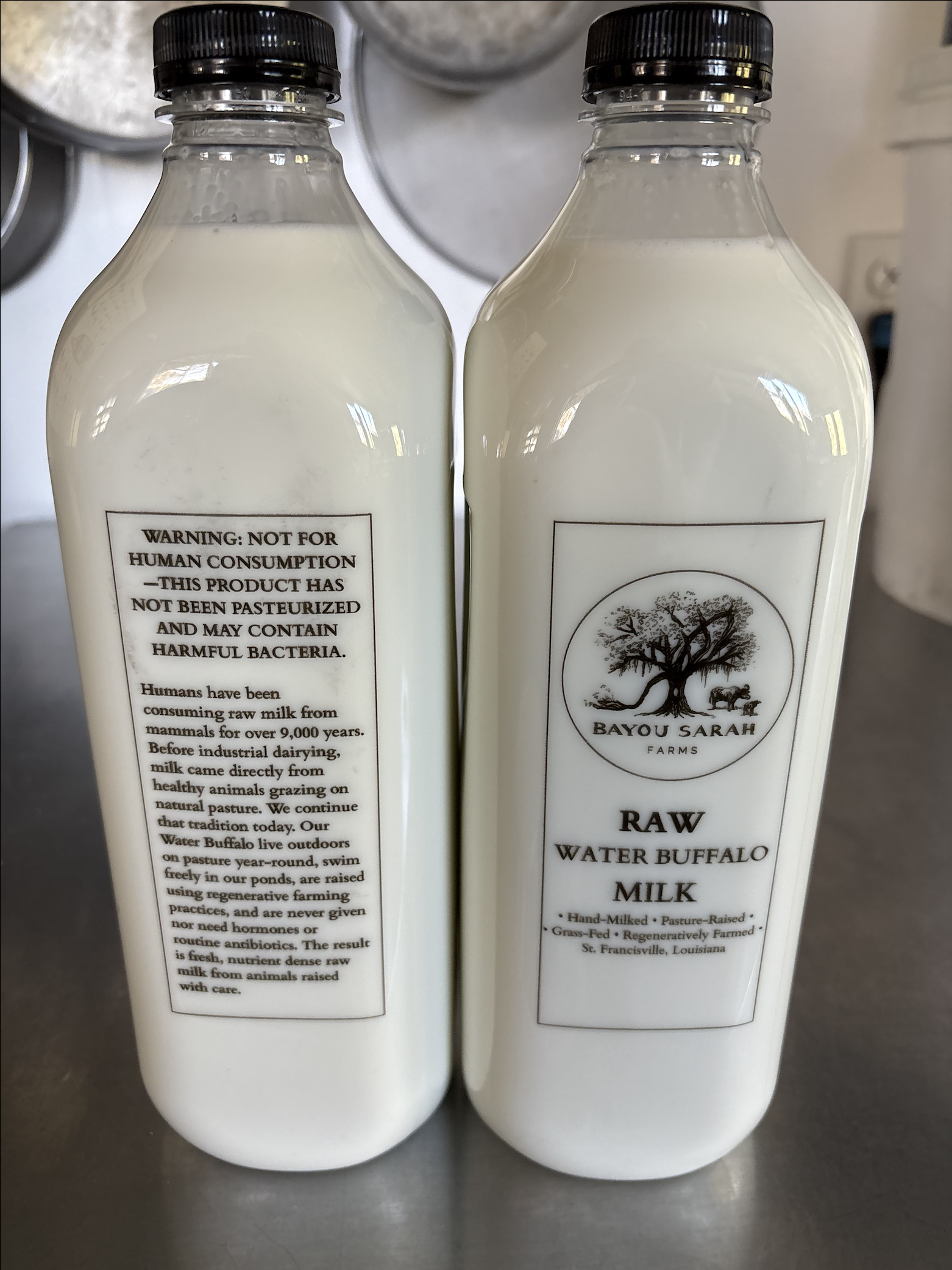 Raw Water Buffalo Milk - Half Gallon
