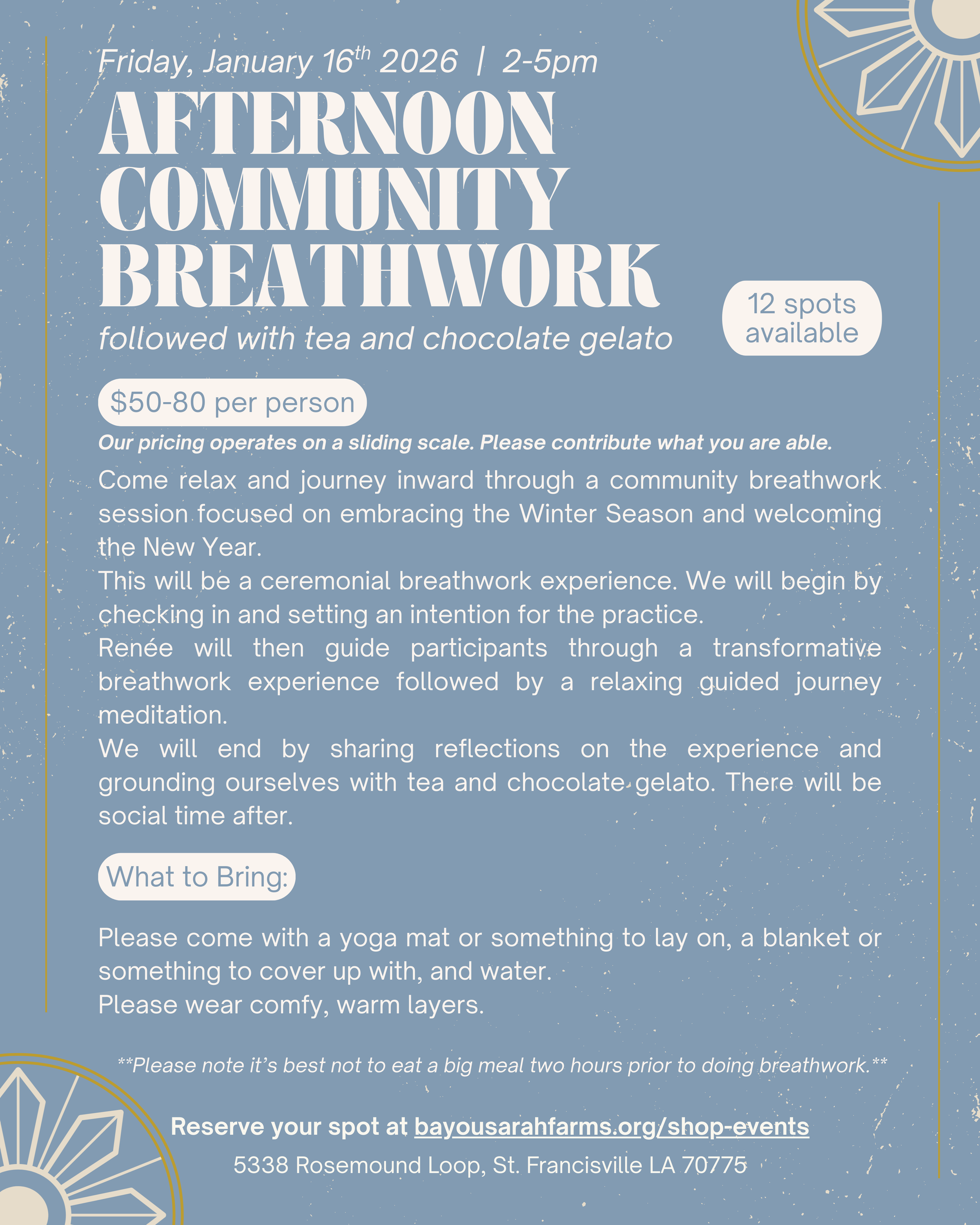 Afternoon Community Breathwork