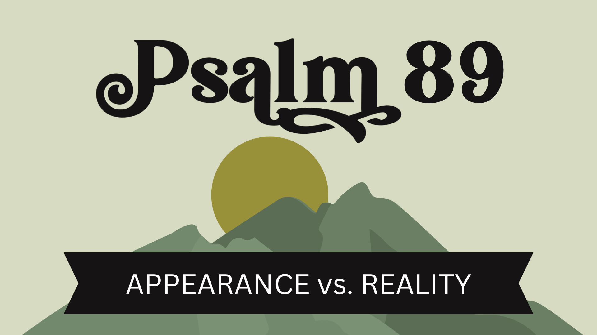 Appearance vs. Reality