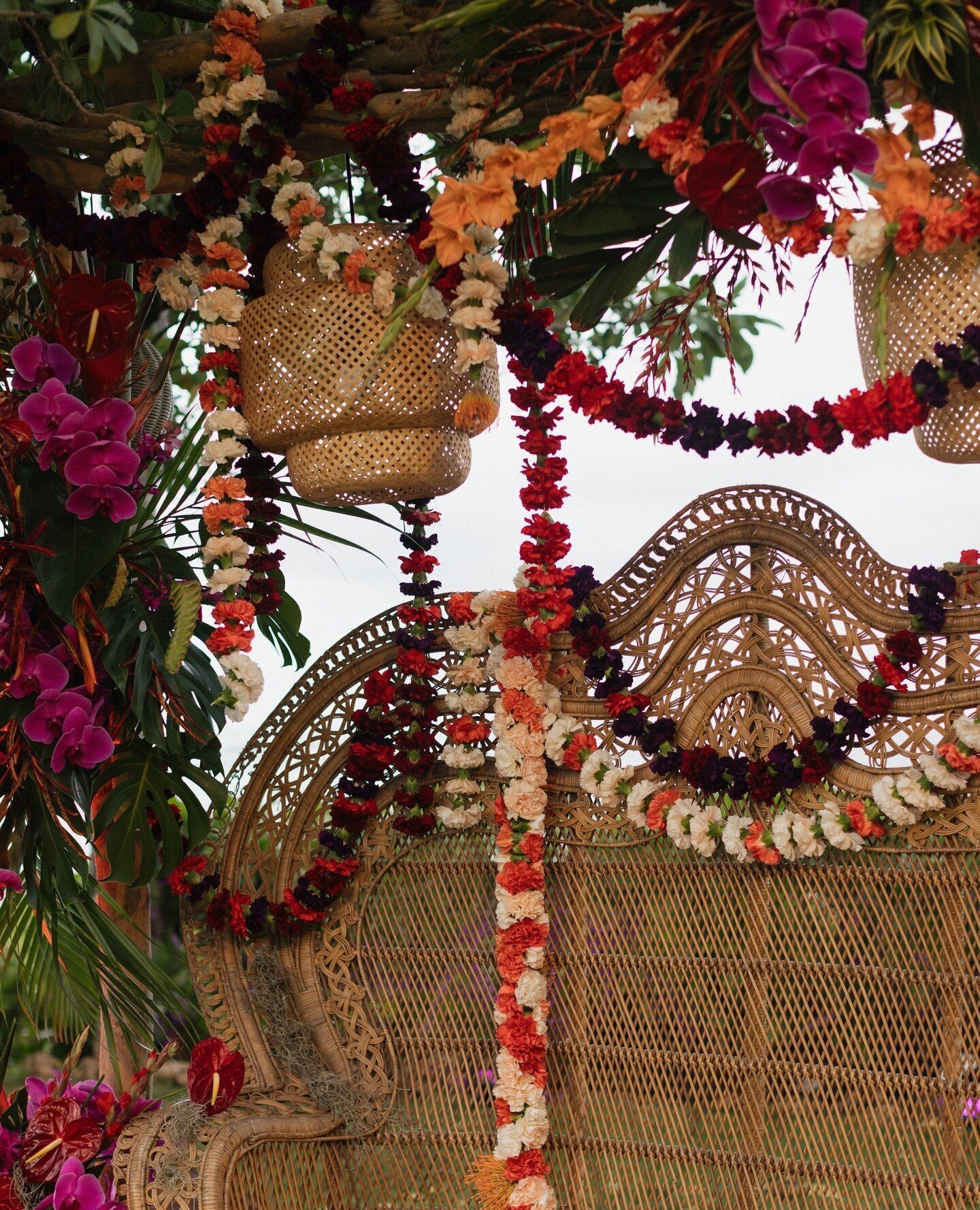 Island Lantern Details💡🌺⁠
⁠
Recreate this Stunning Look &mdash;&gt; ⁠
Peacock Sweetheart Loveseat ⁠
Brown Edison Structure⁠
Rattan Lanterns ⁠
.⁠
.⁠
.⁠
Vendor Love💕⁠
Beauty Counter Events⁠
⁠
Design and Production: @eightoneevents⁠
Floral: @laflorev