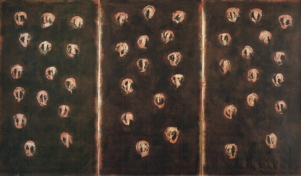 Golgotha Triptych - 9/11 (oil on canvas) 84" x 144" - 2000