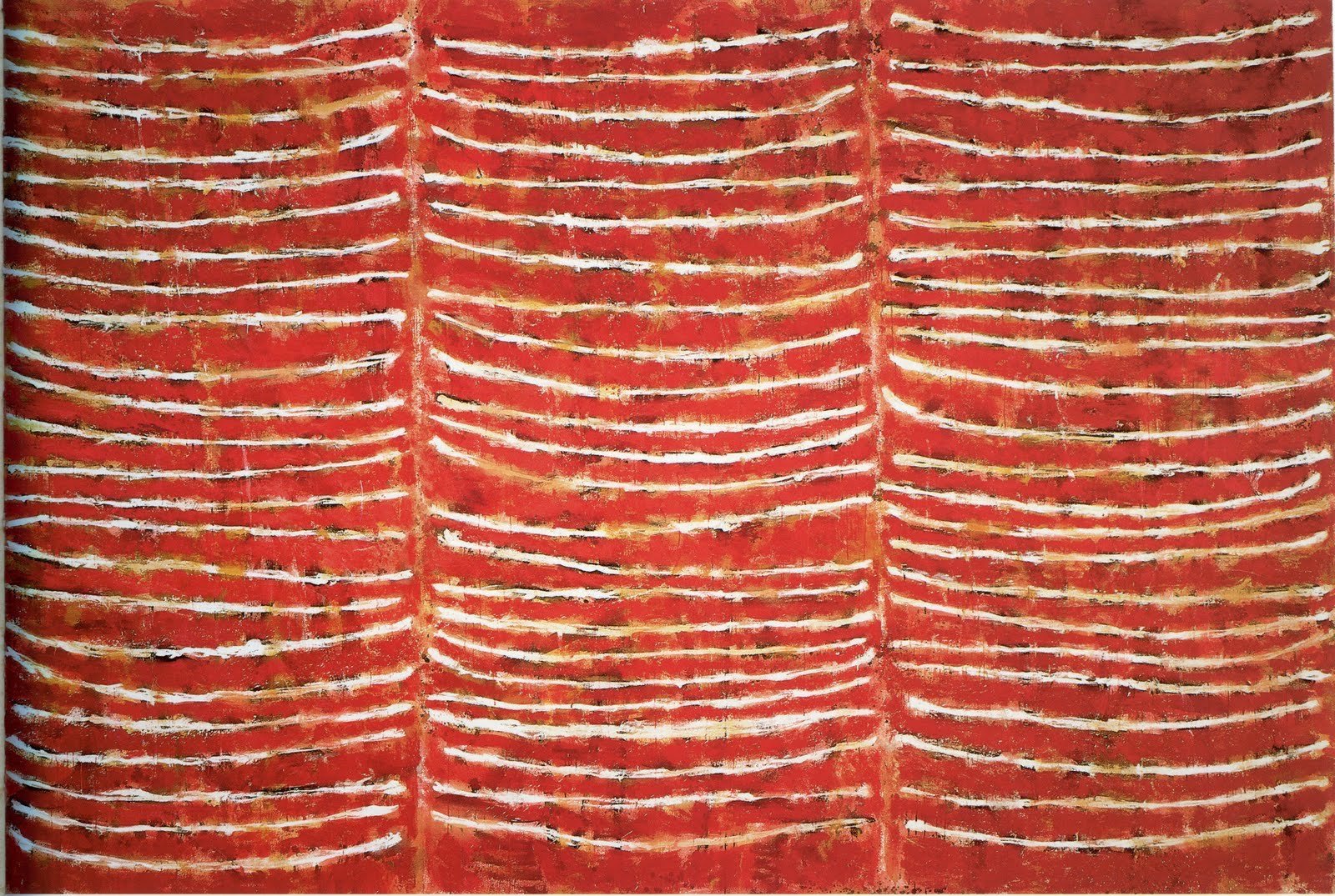 Red Prophecy - Dry Bones (acrylic on canvas) 112" x 168" - 1998