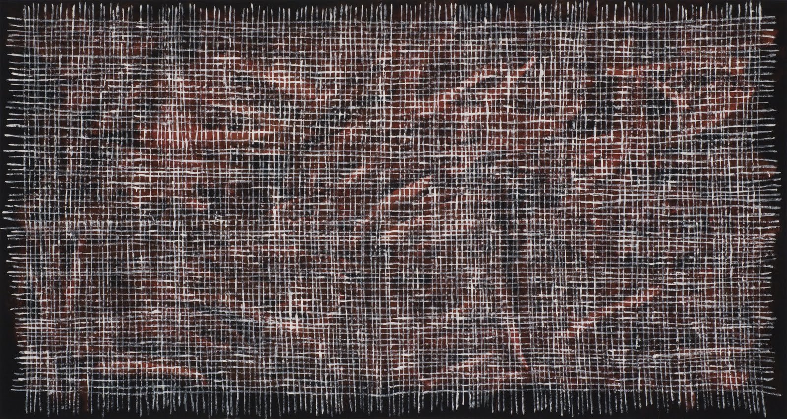 Mapping the Dragon (acrylic on black linen) 60" x 96" - 2008