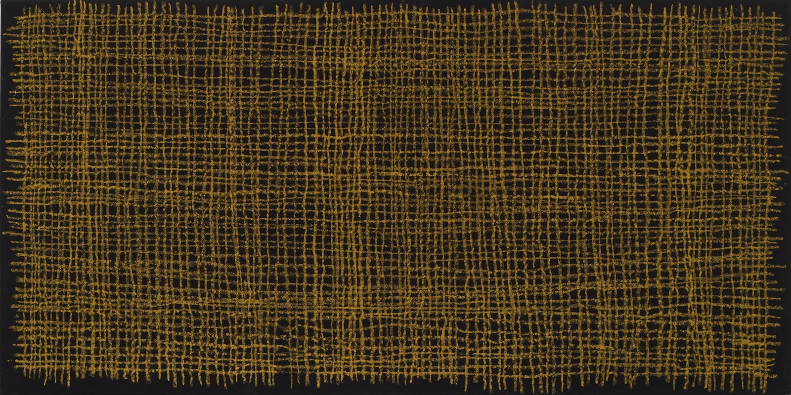 Ochre Mapping (oil pastel on silk) 64" x 108" - 2007