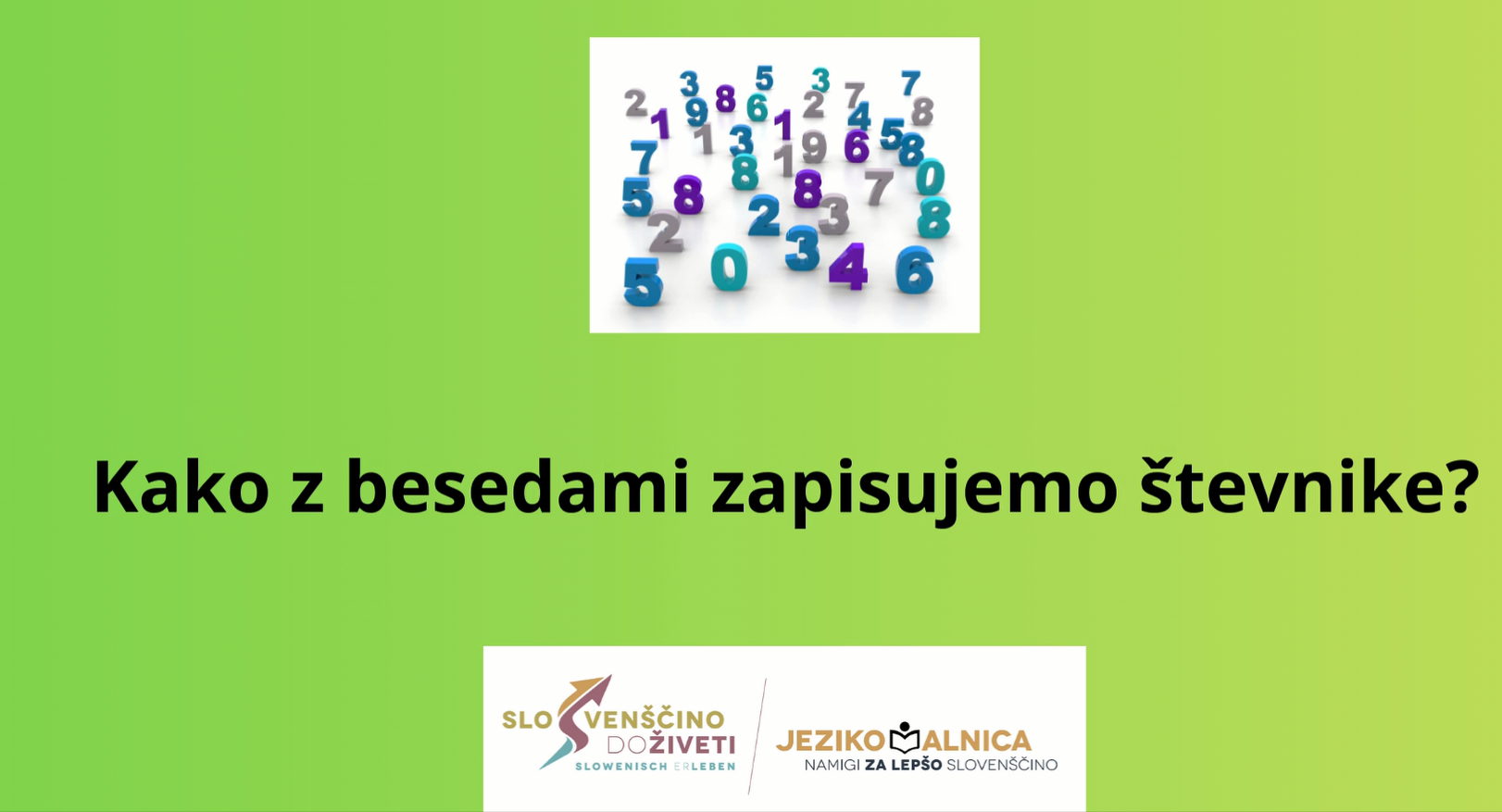 Kako z besedami zapisujemo števnike