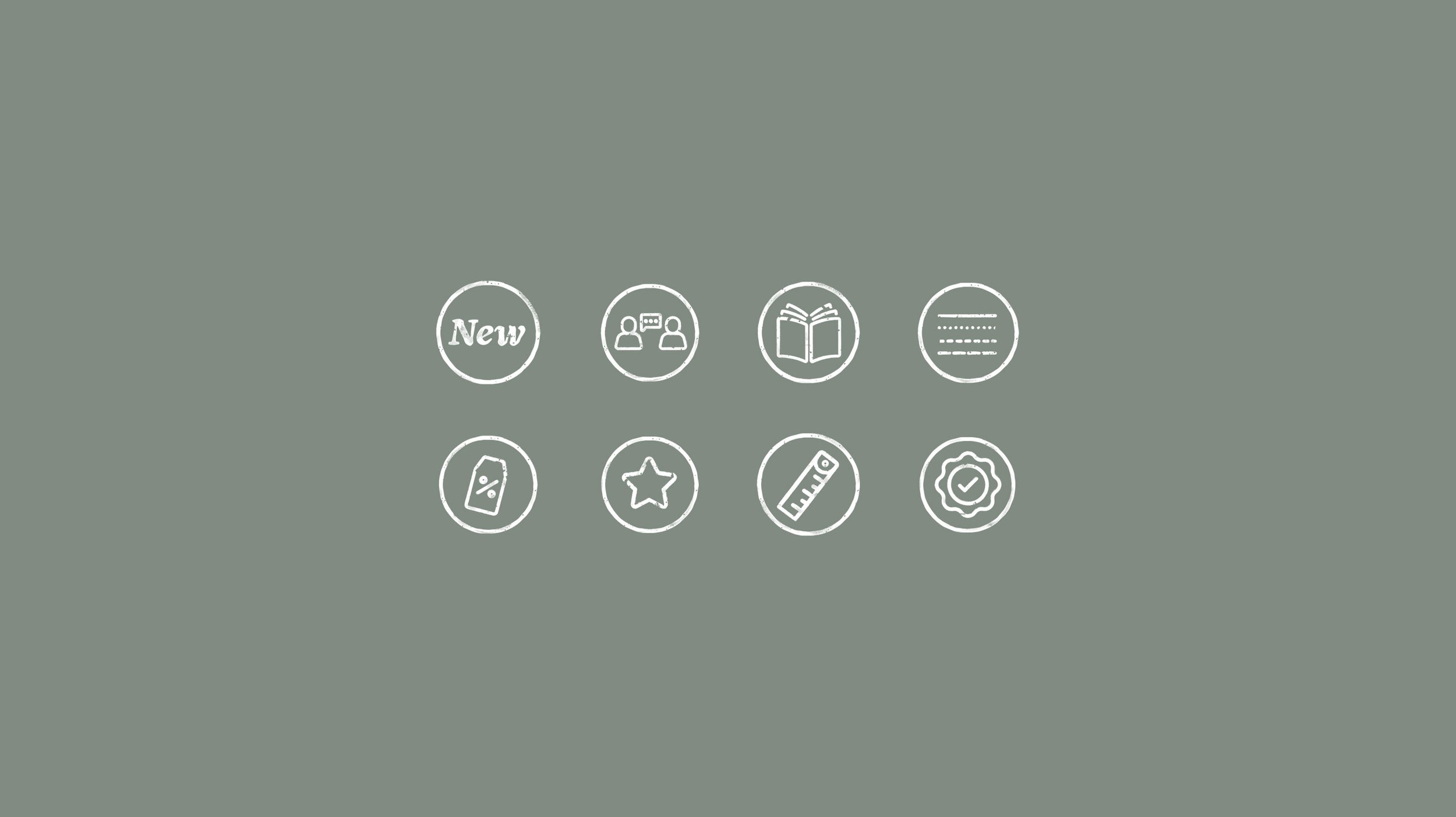 Juniper Books Branding: Light Icon Set