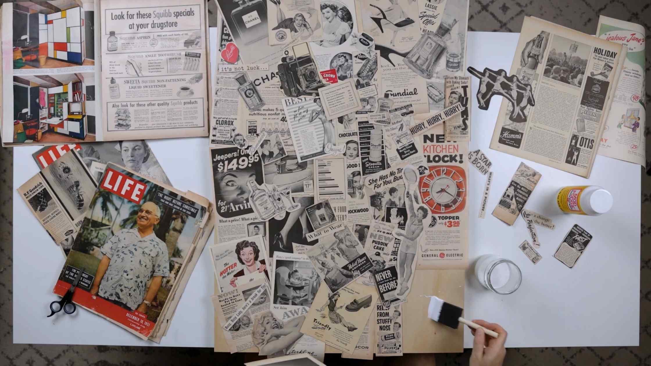 I Painted Marilyn Monroe on a Collage of Vintage Ads — Tim Decker