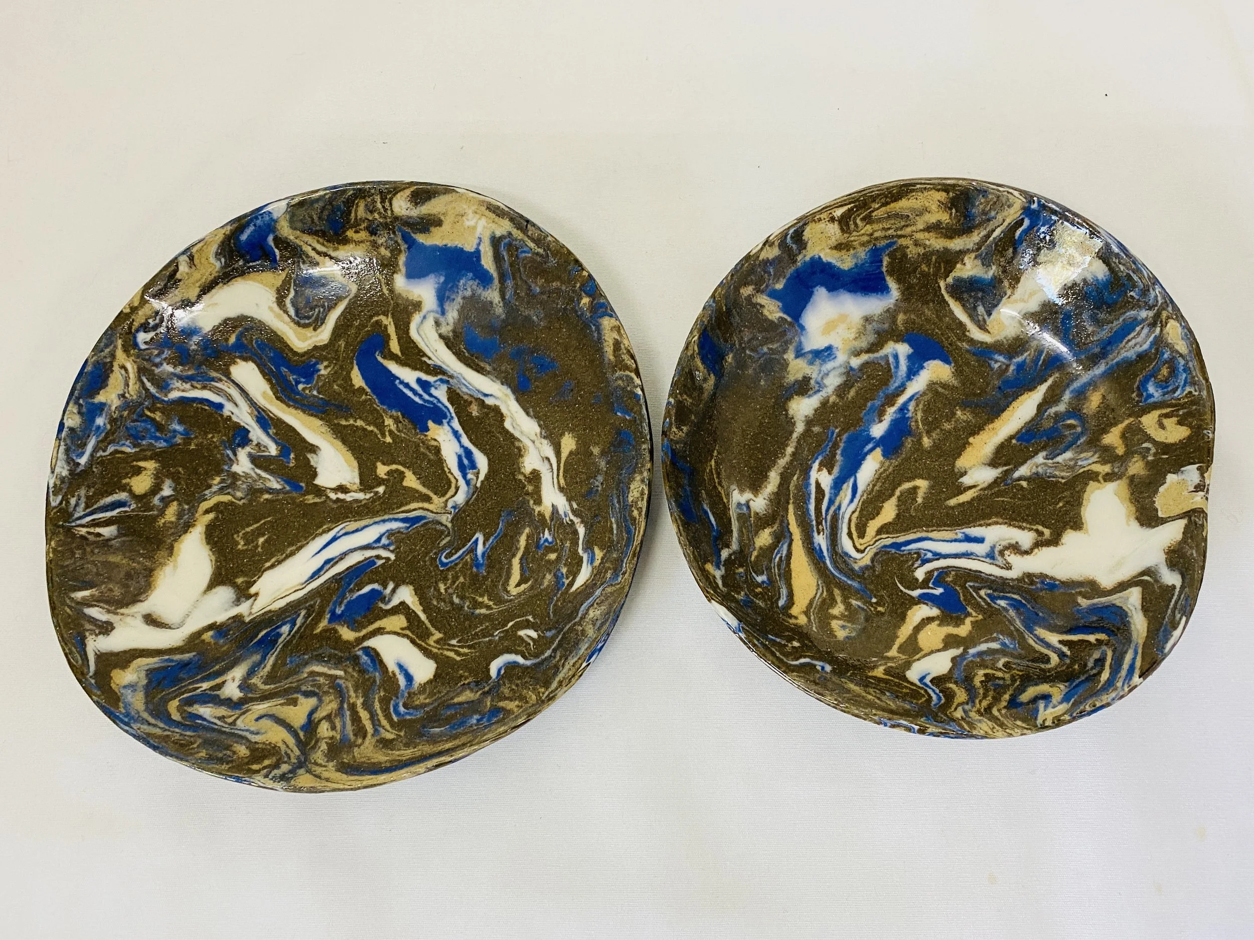 Marbled Clay Plates - SOLD