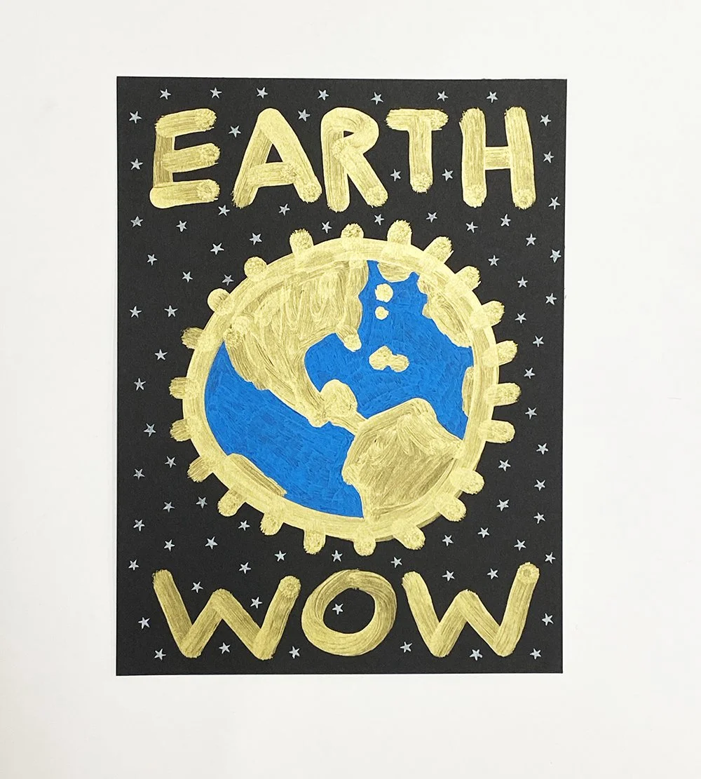 Earth WOW Original Drawing