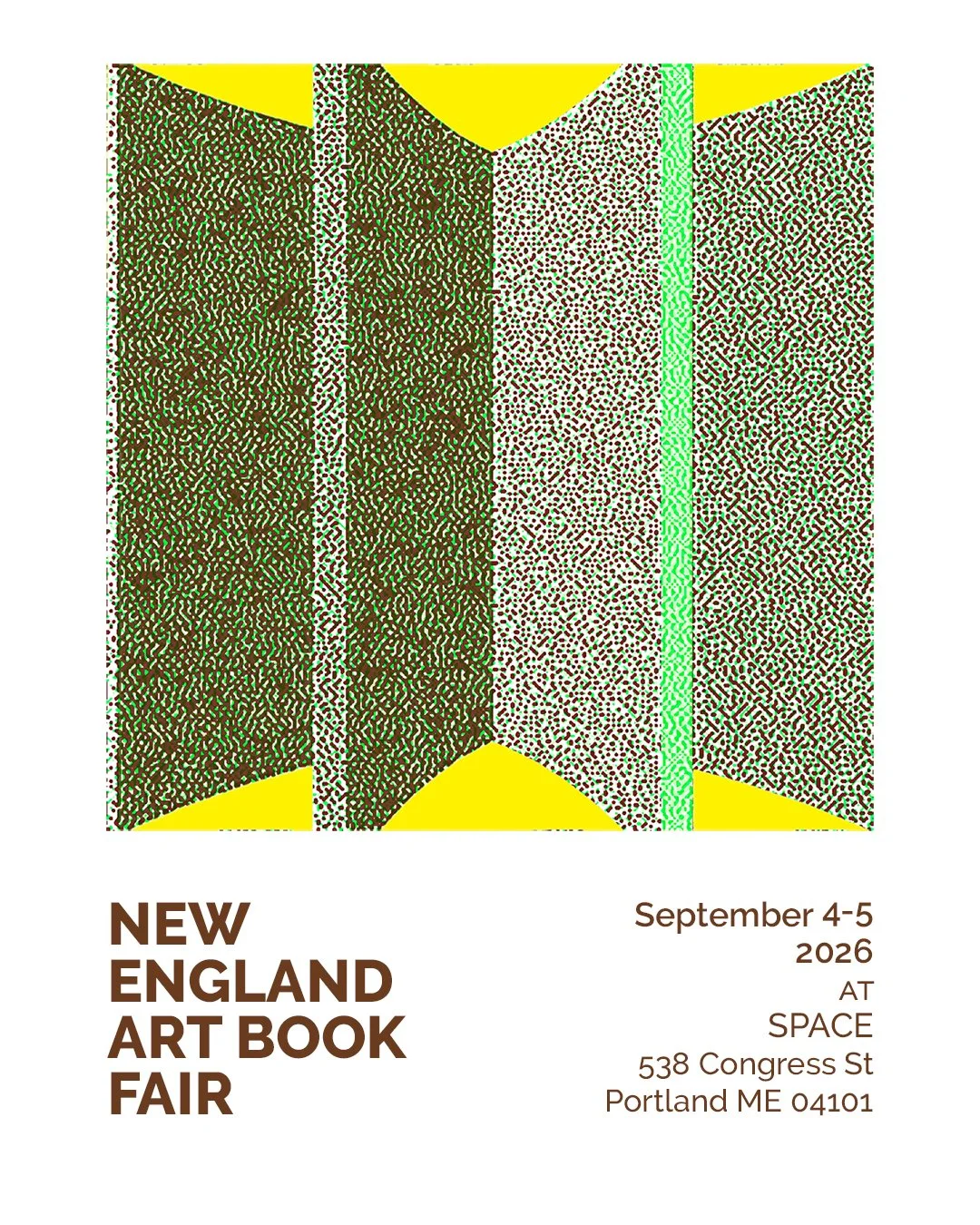 New England Art Book Fair 2026 event graphic.