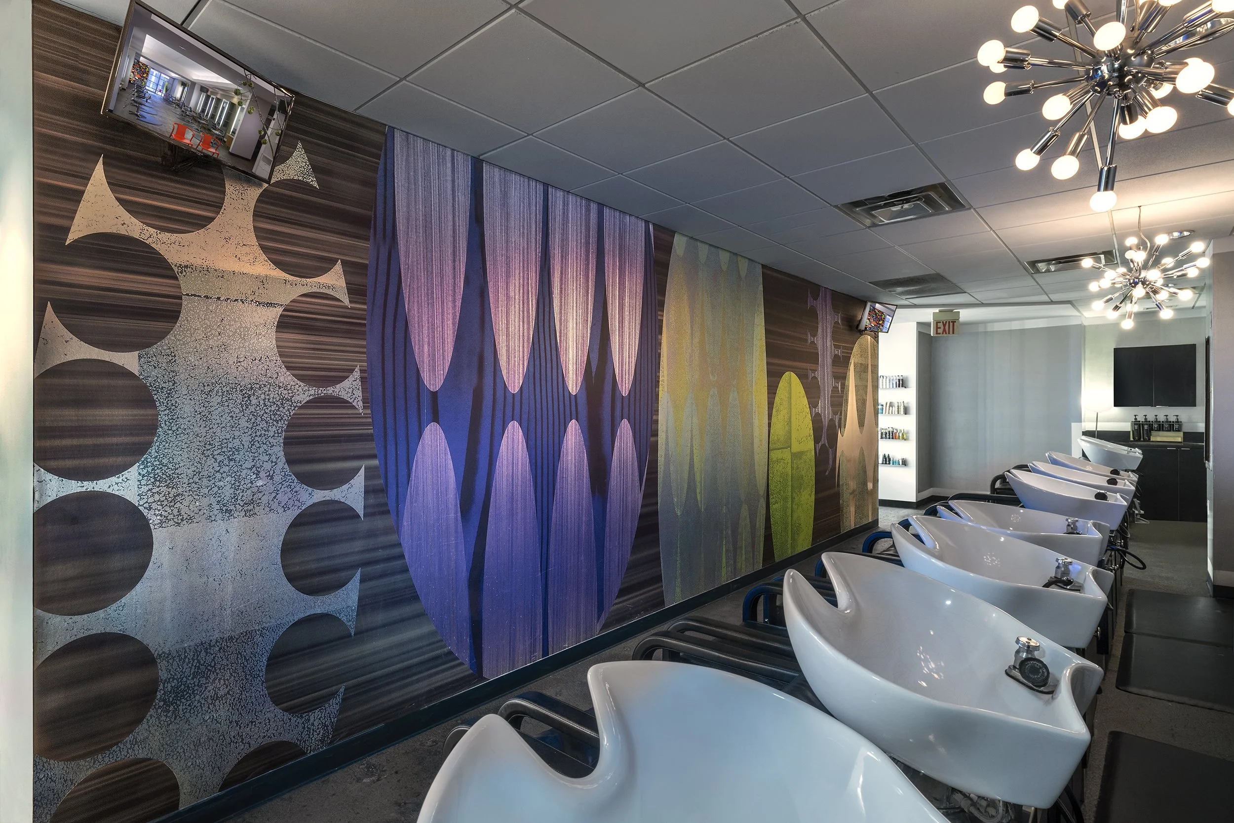 Experience a spa-like hair wash and scalp massage in the serene, dimly lit shampoo sanctuary at bijin salon & spa in KC.