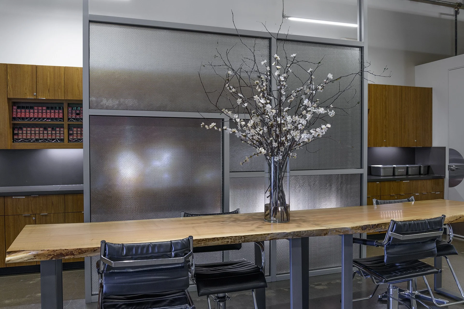 The color table is a sanctuary in the salon where clients enjoy reading and relaxing while their color processes at bijin salon & spa in Kansas City.