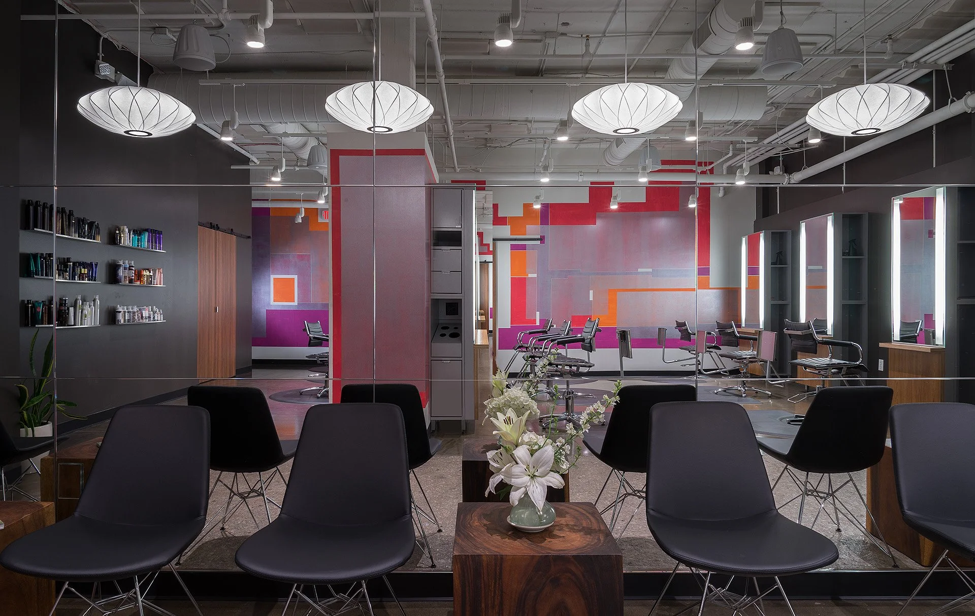 Hang out in the design-forward lounge for the studio, where studio stylists offer bijin-quality cut, color, and styling services at a lower price point.