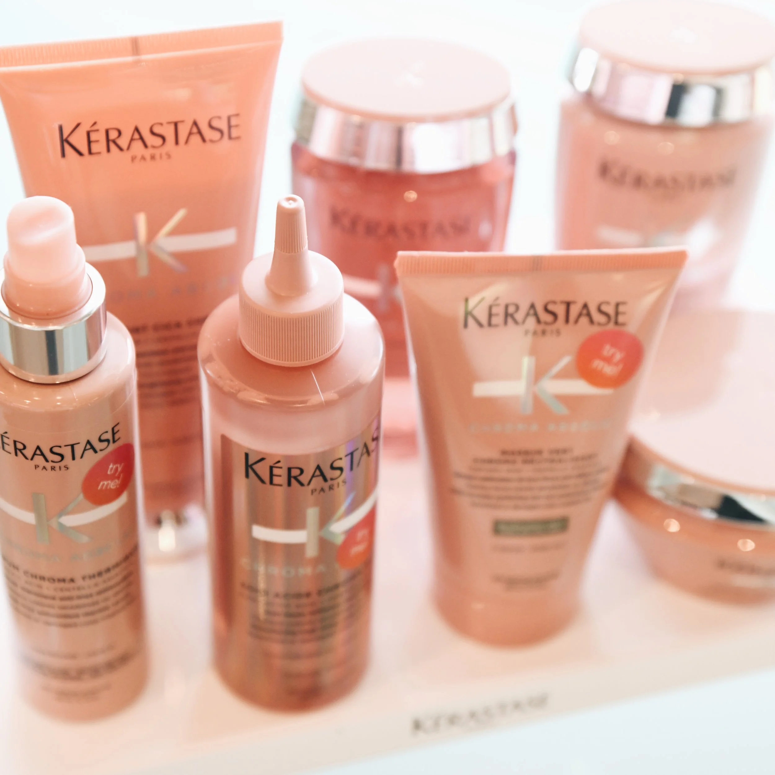 bijin salon & spa features Kérastase luxury haircare & styling products in their retail shop in Prairie Village, Kansas.