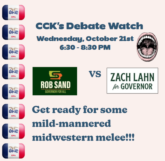The CCK Election Series Gubernatorial Debate Watch Party