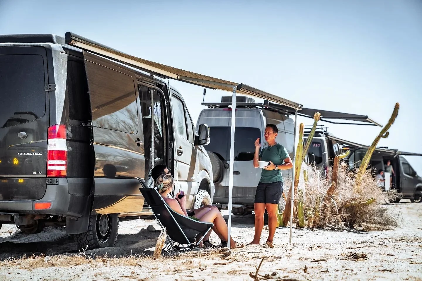 Awnings galore at SOT 3.1 Baja. Does it really get any better than lounging at the beach under a canopy.. sipping on a margarita 🍹 🤷🏻&zwj;♂️ .. let's go back! 

@rad_z71 📸 #sotbaja

#campervan #campervanconversion #vanlifeproject #sprintercamperv