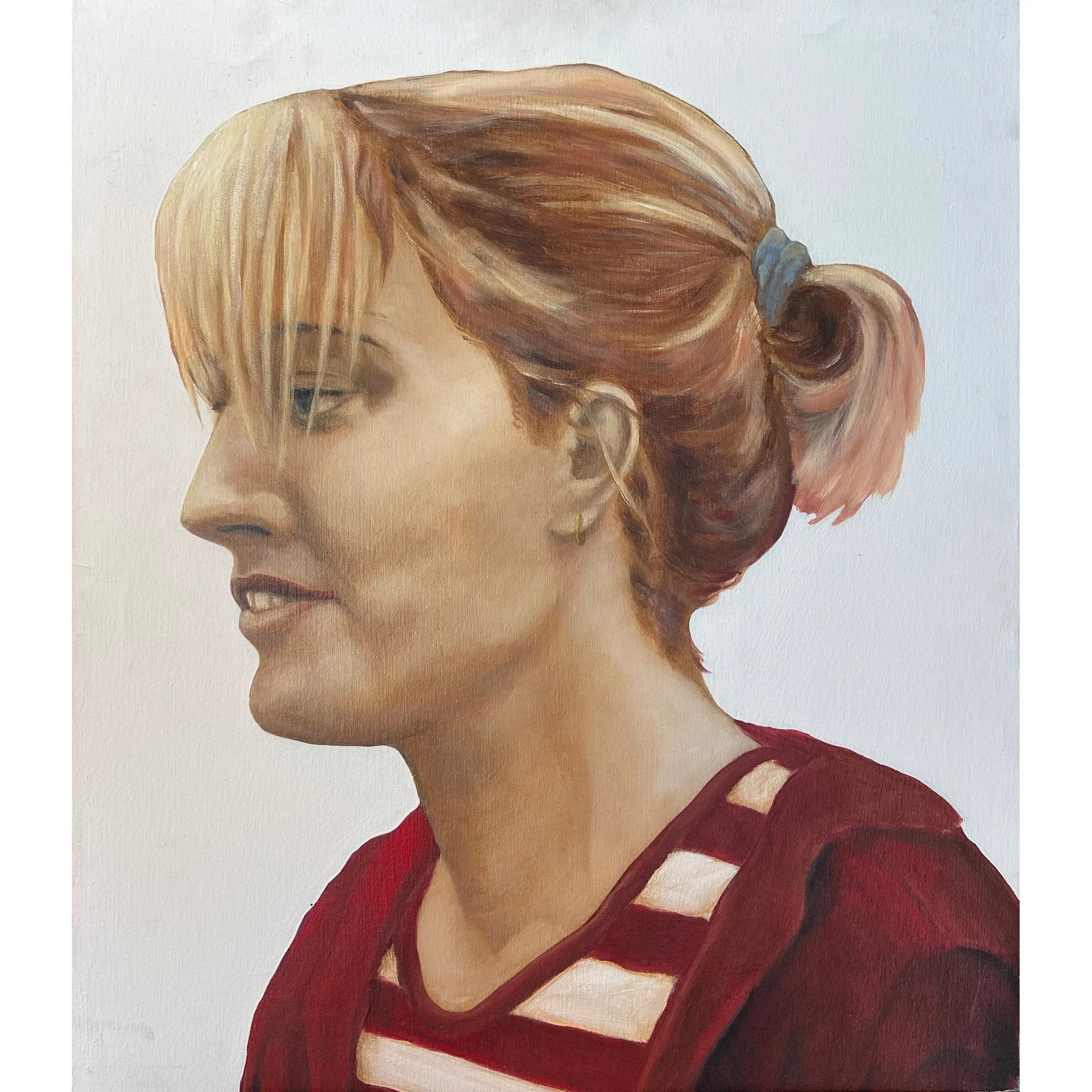 Woman at a Market,  oil on canvas, 22x17" 2000