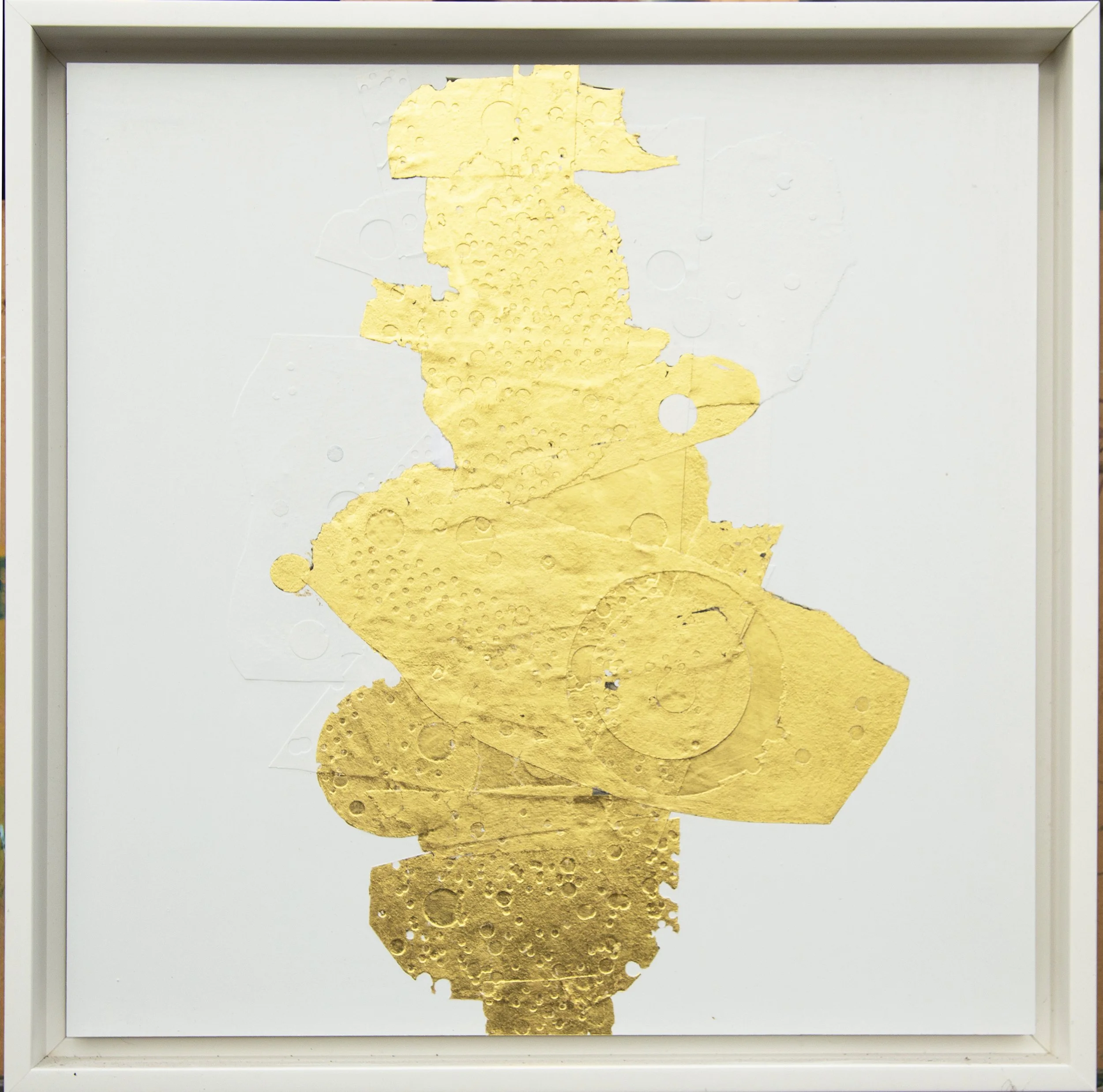Gilded Naruto #10,  2017, collage, enamel and 24 carat gold leaf on panel