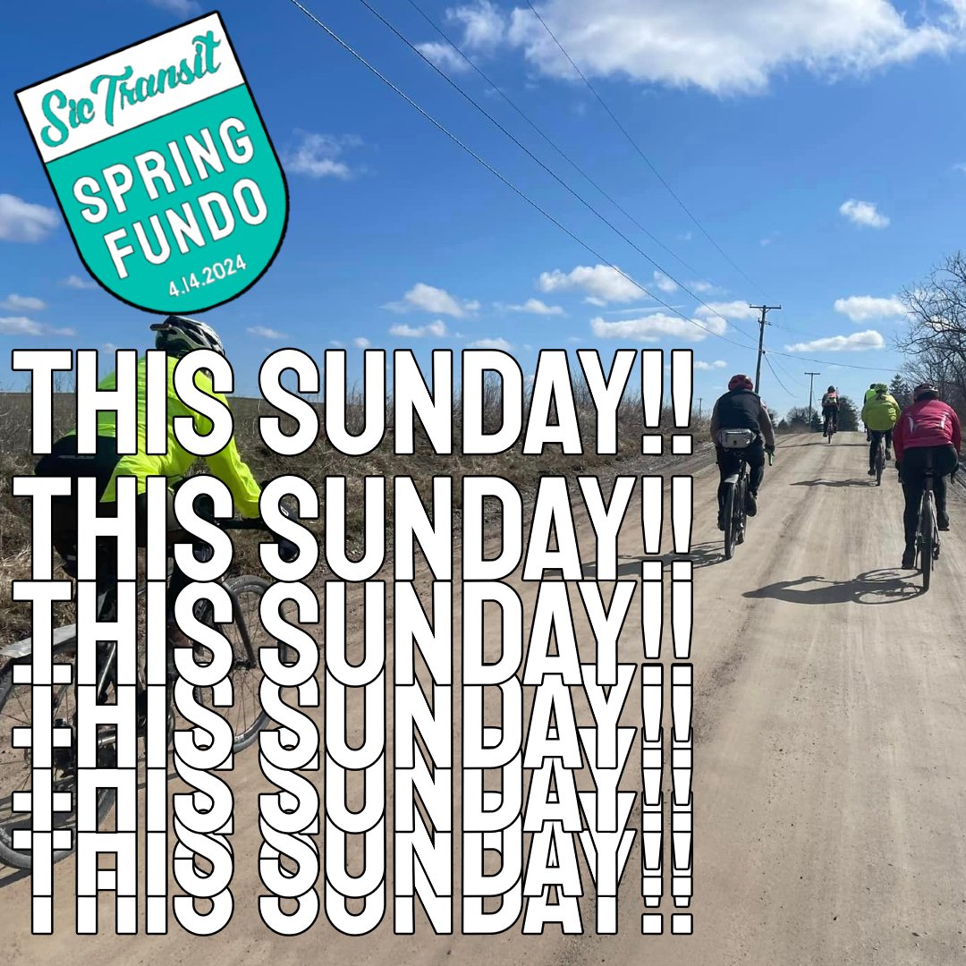 Can you guess who has 18 thumbs and is super excited for this Sunday's Spring Fundo?
That's right, the entire crew over here can't wait to see you for the Spring Fundo this Sunday at 10am! The weather is looking great, the roads are perfect and all y