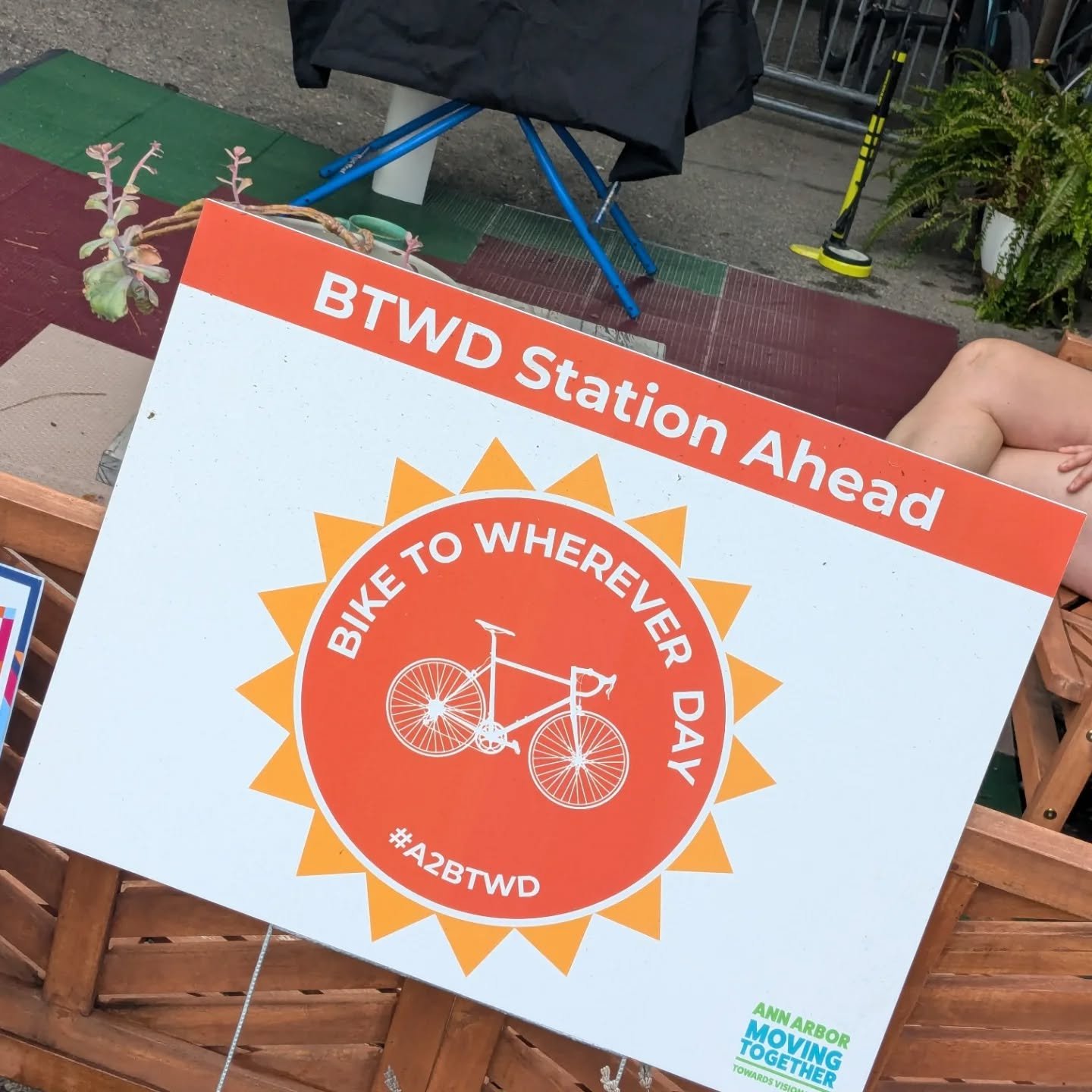 Our Bike to Wherever Day station is up and running until 11 today. Stop by for some coffee and conversation and muffins from @officialnorthsidegrill