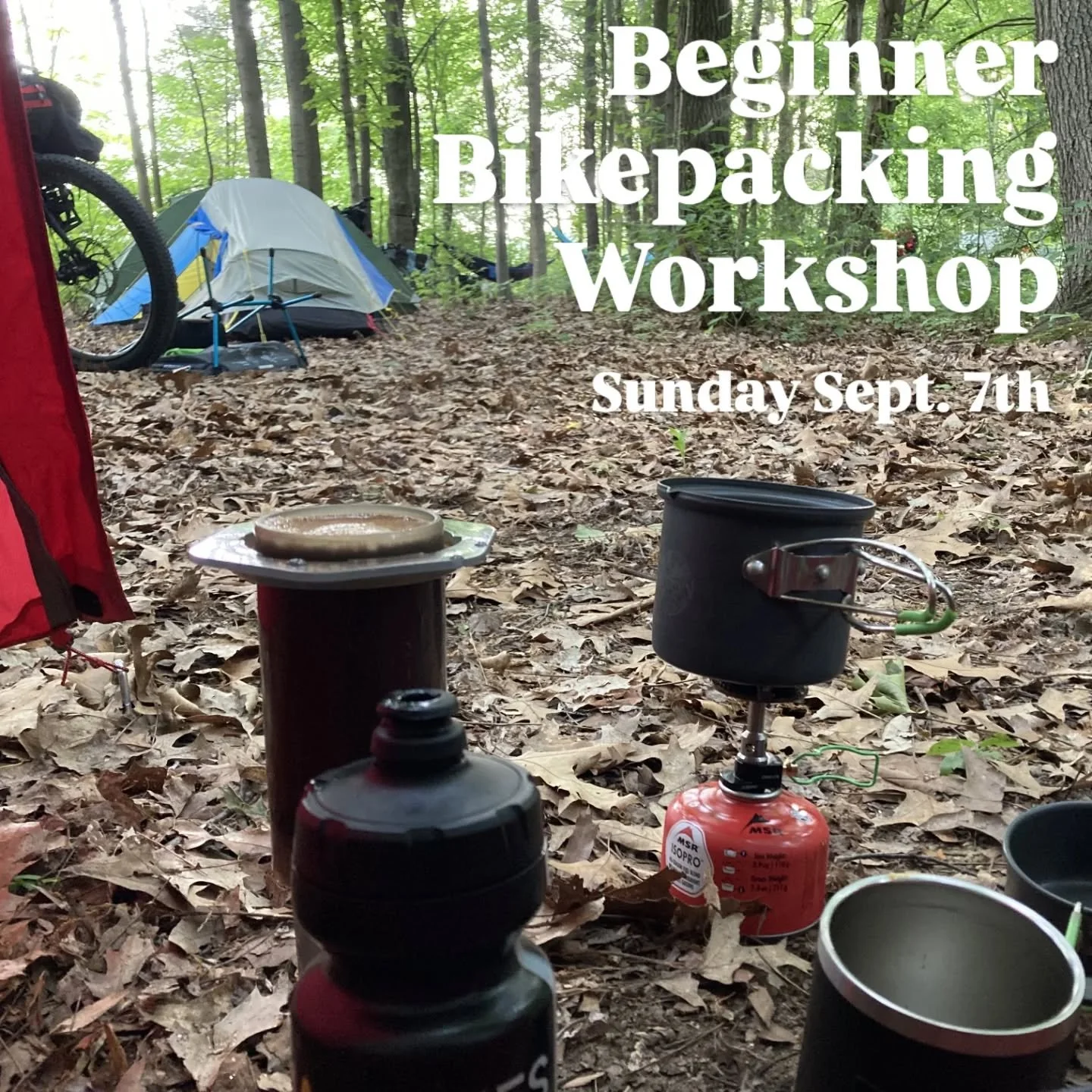 We have partnered with @bicyclealliance to host a Beginners Bike Packing workshop on Sunday September 7th, 5:30-7pm in our retail showroom.
We'll cover the why, what, and how of heading out for your first bike camping trip. 
Space is limited, sign up