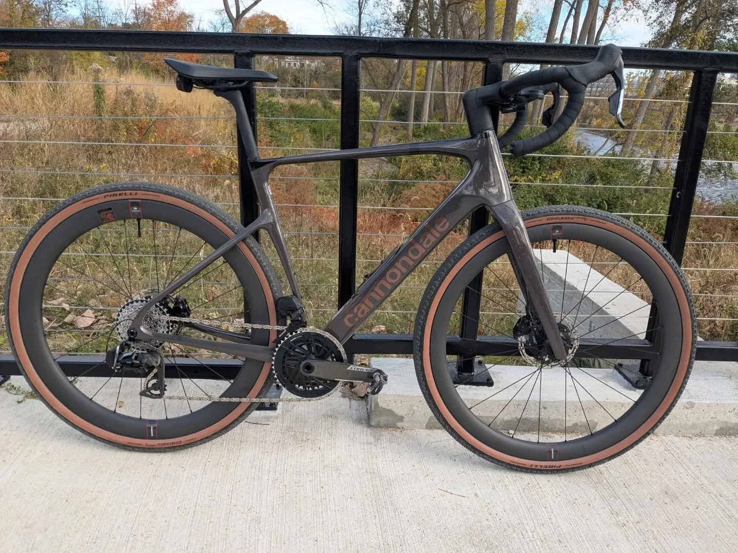 The next generation of the Cannondale Synapse is pretty exciting. Sure it rides great, looks gorgeous leaning by The Cascades and was just named Bike of the Year by BikeRadar, but what we are most excited about is the tire clearance: here it is with 