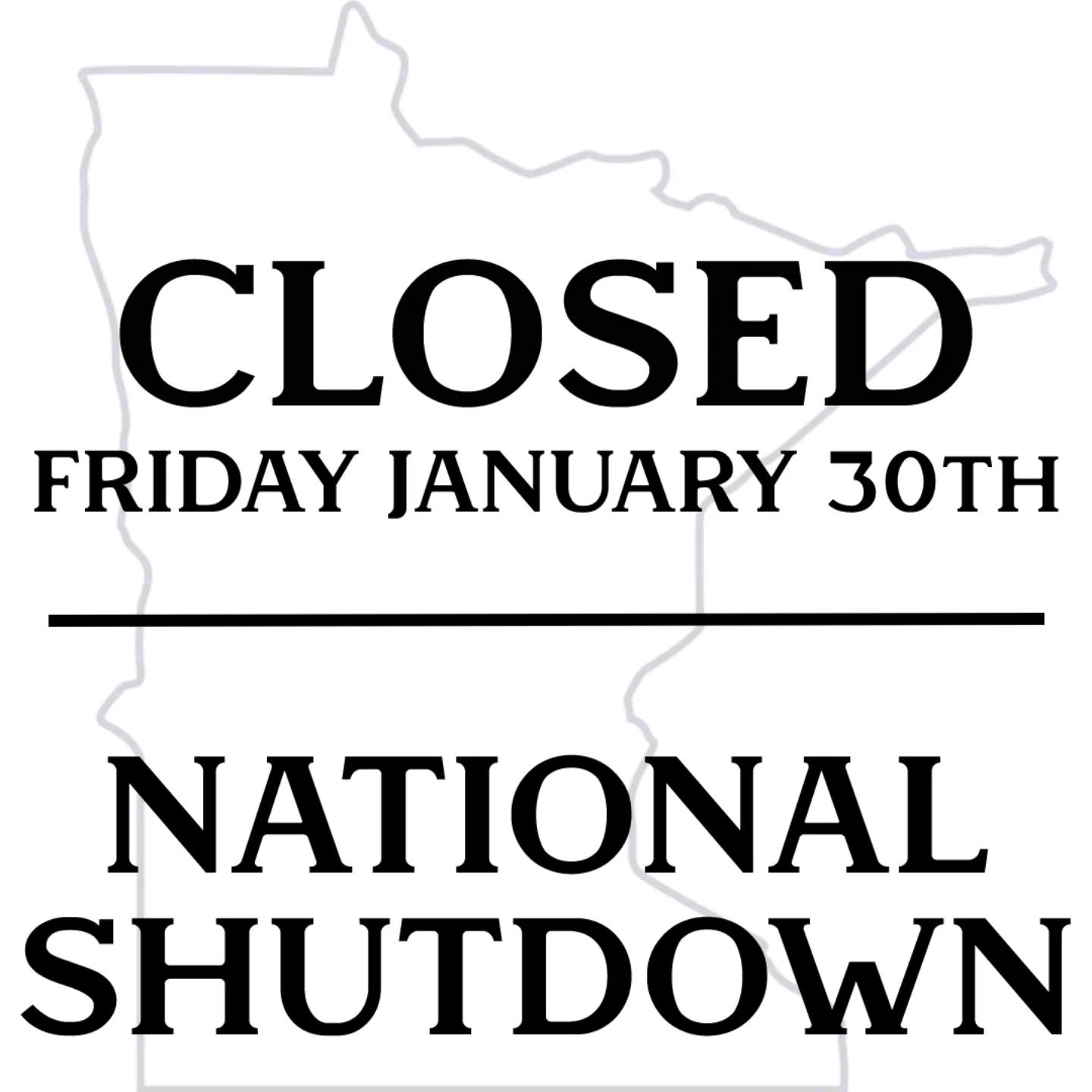 Drawing inspiration from the people of the Twin Cities, and joining with businesses from across the country, we will be closed this Friday January 30th. 

Join us for a day of no work, no school and no shopping. Help send the message to vote NO to IC