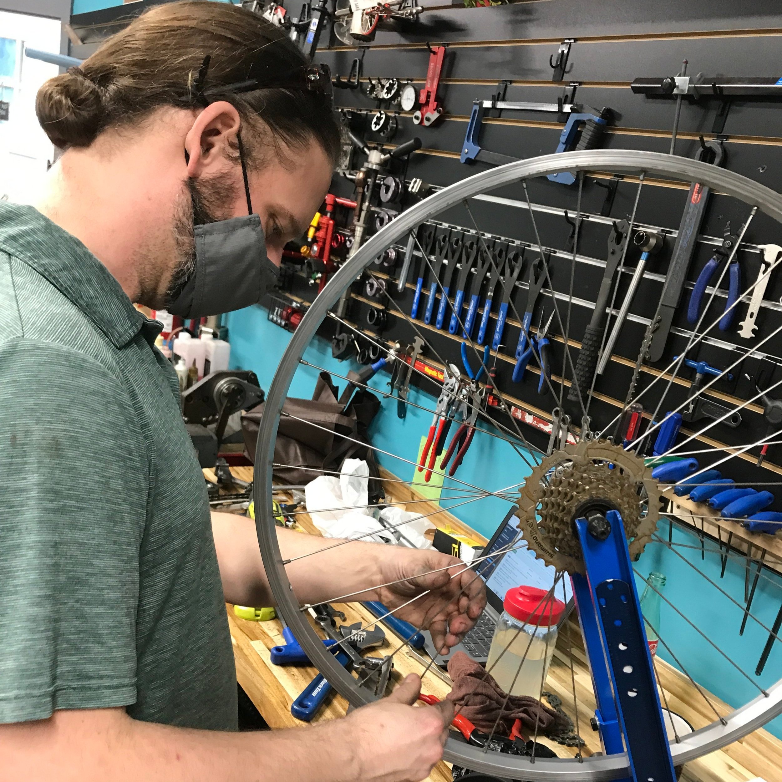  Repairing Bikes at Sic Transit Cycles 