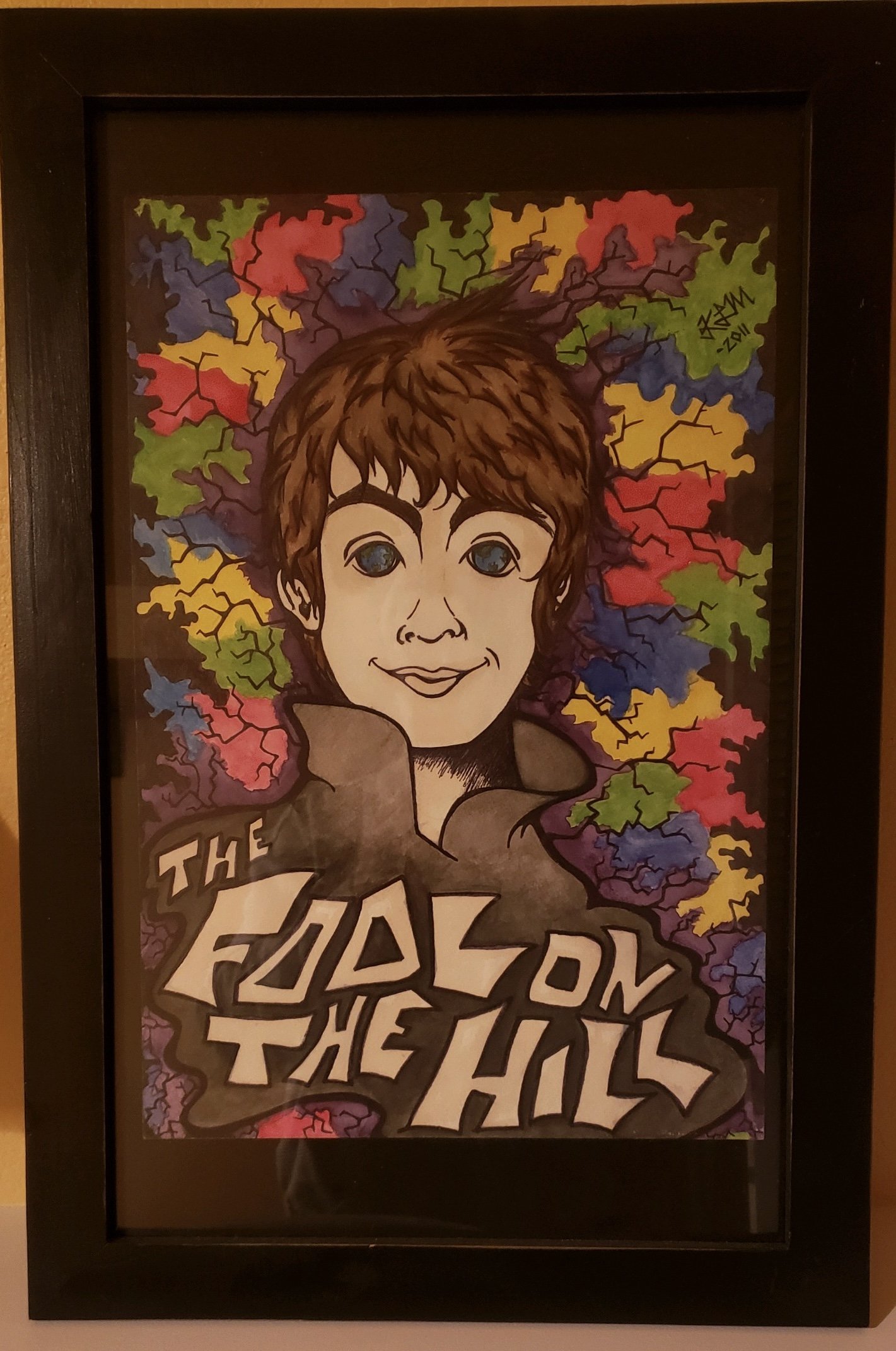 "Fool on the Hill"
Inspired by scene from The Beatles movie: Magical Mystery Tour.
Medium: watercolor pencils