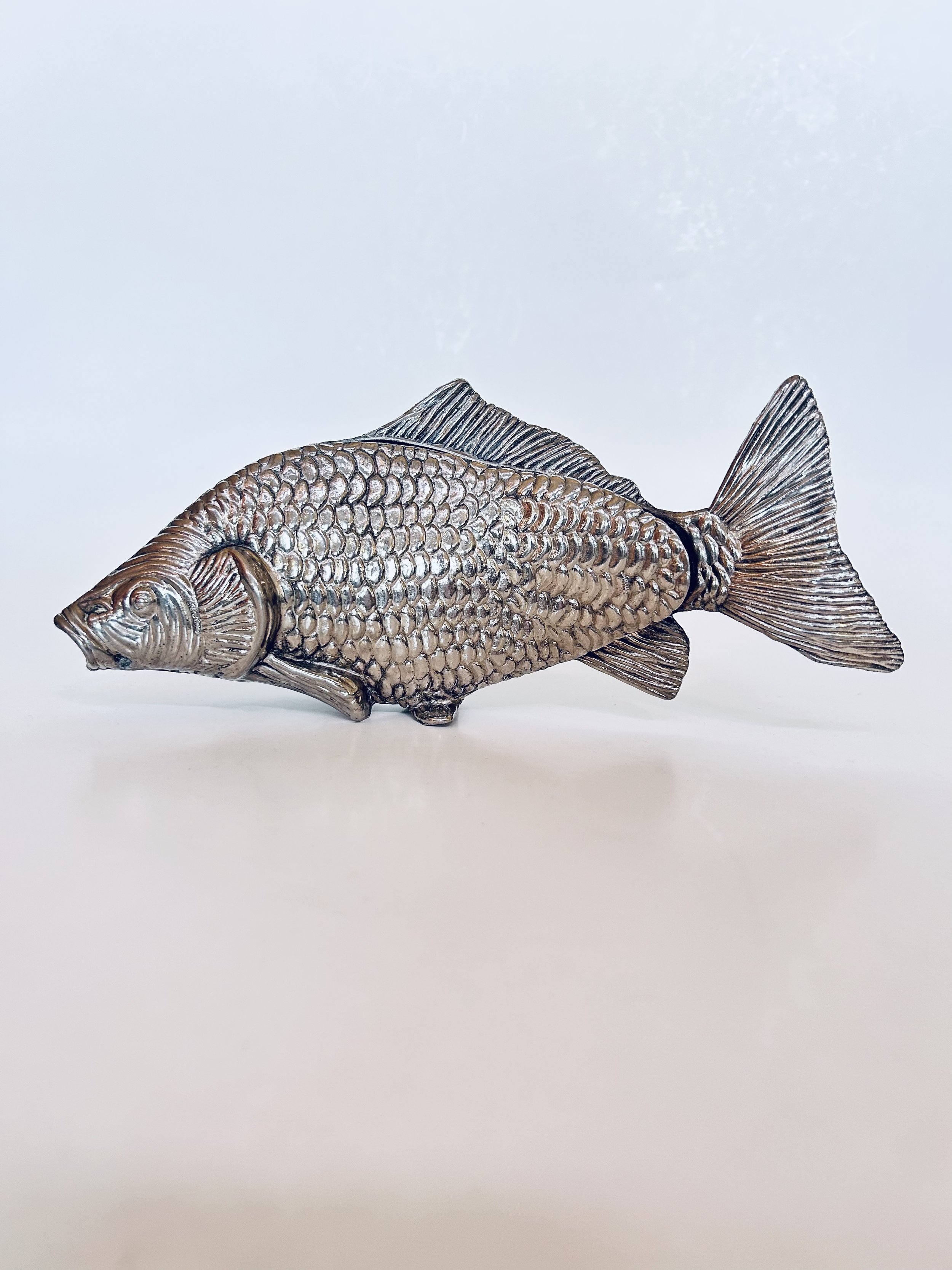 Vintage Italian Silver Fish Napkin & Letter Holder – Catch of the Desk