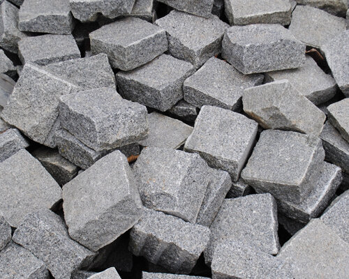Gray Granite Cobblestone 4x4x2