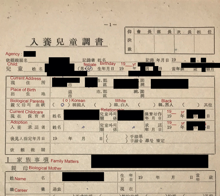 KSS Adoptees: Please be aware of complications regarding the KSS document called the “KOREAN Adoptive Child Study Summary” when making Petition for Adoption Information Disclosure requests to NCRC.