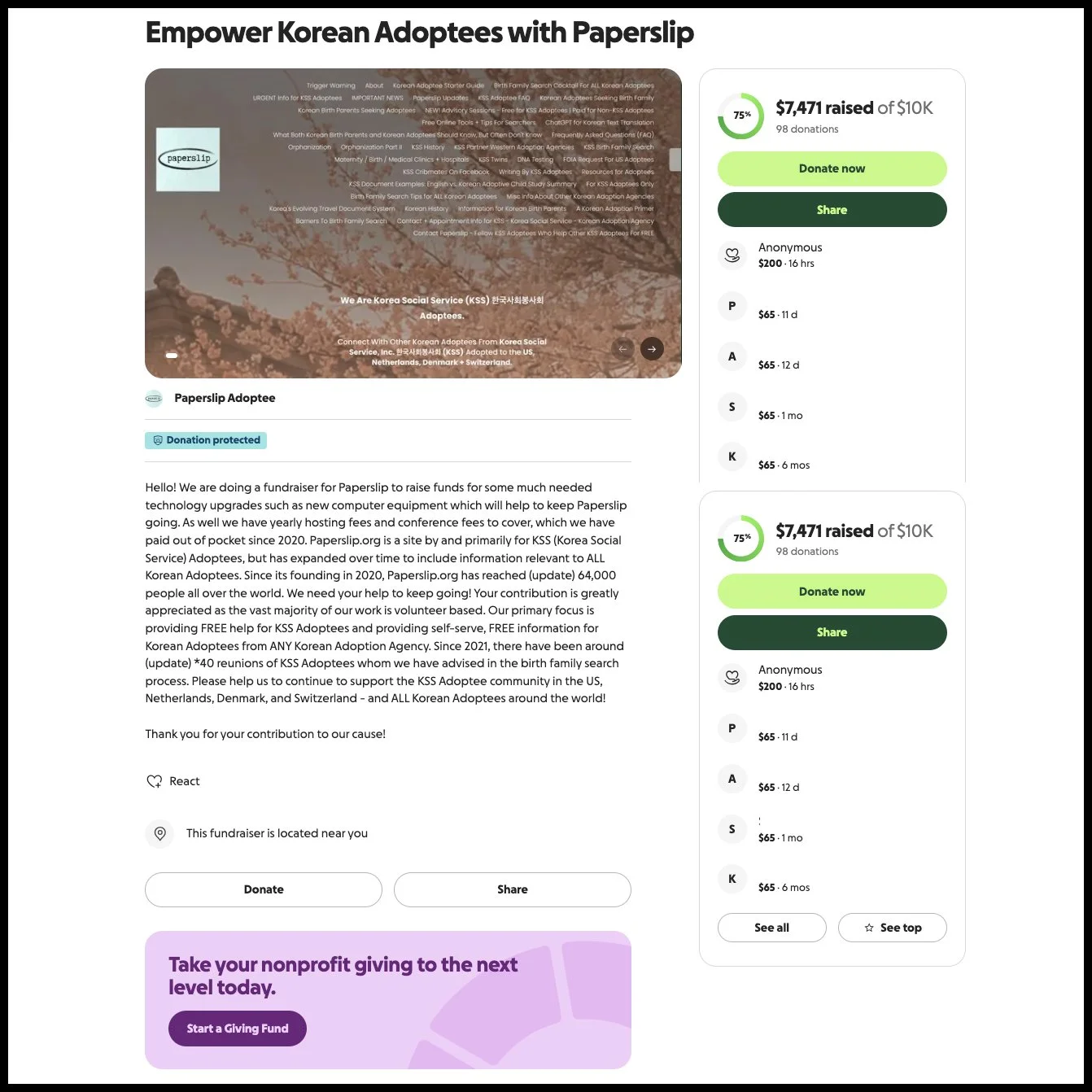 Please Help Support Paperslip’s Mission To Keep Korean Adoptees Informed Through Our GoFundMe.