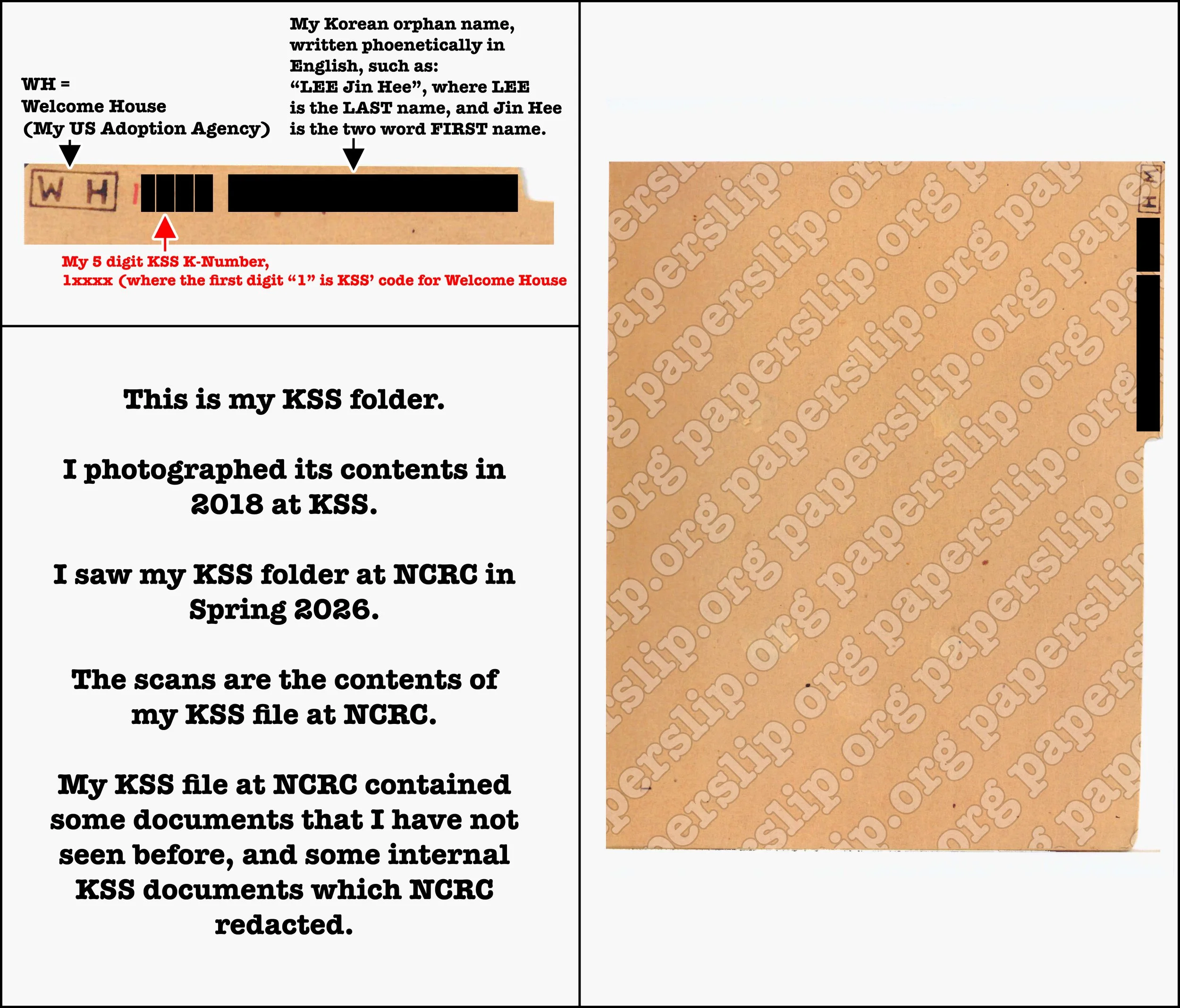 My KSS (Korea Social Service) file from NCRC.&nbsp;