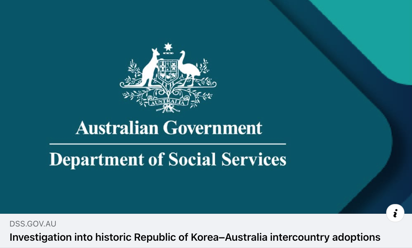 Commending Australian Korean Adoptees who successfully pushed for an investigation.&nbsp;