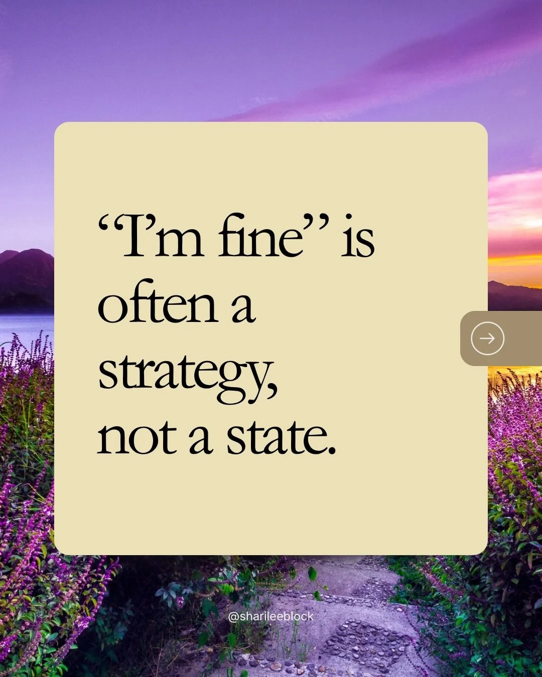 A lot of what gets called &ldquo;I&rsquo;m fine&rdquo; isn&rsquo;t actually a state.

It&rsquo;s a strategy.

A way of staying organized.
Staying composed.
Staying useful.
Staying ahead of what might go wrong.

For many people, especially those who a