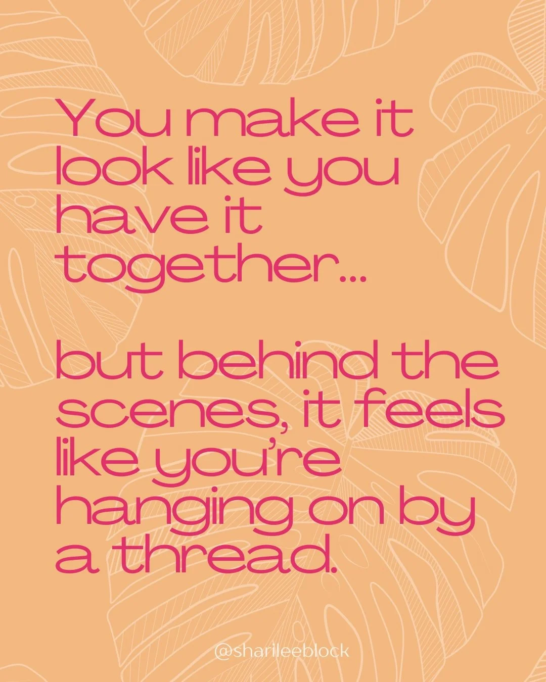 You can look high-functioning on the outside and still feel close to having a menty b internally.

Like no matter how much you do&hellip;
it never quite feels right or like enough.

This isn&rsquo;t because you&rsquo;re lazy.
This isn&rsquo;t because