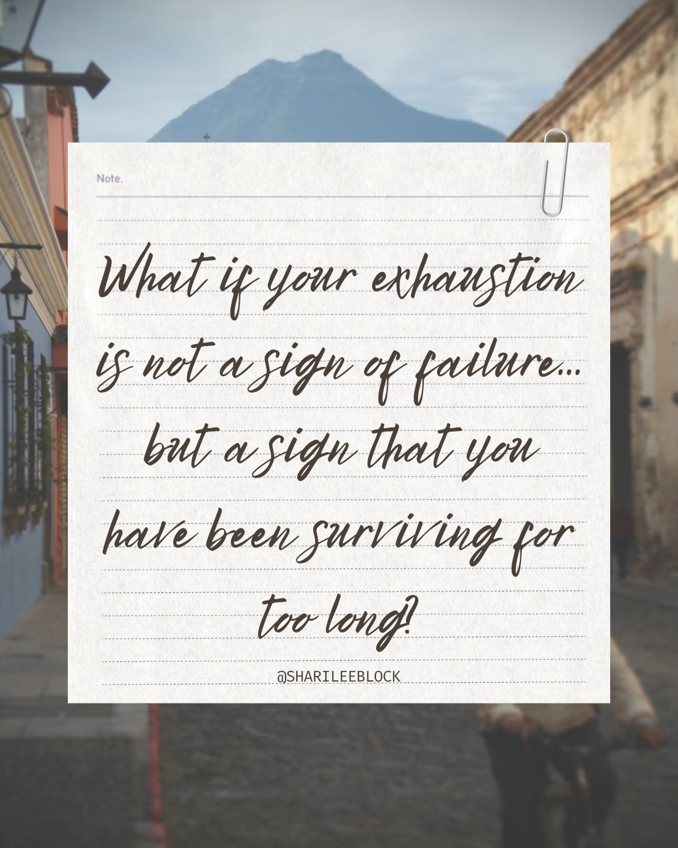 You are not exhausted because you are failing. 

You may be exhausted because you have been surviving for too long.

Managing. Holding everything together. Trying to be who you needed to be in order to feel safe, accepted, or enough.

And maybe somet