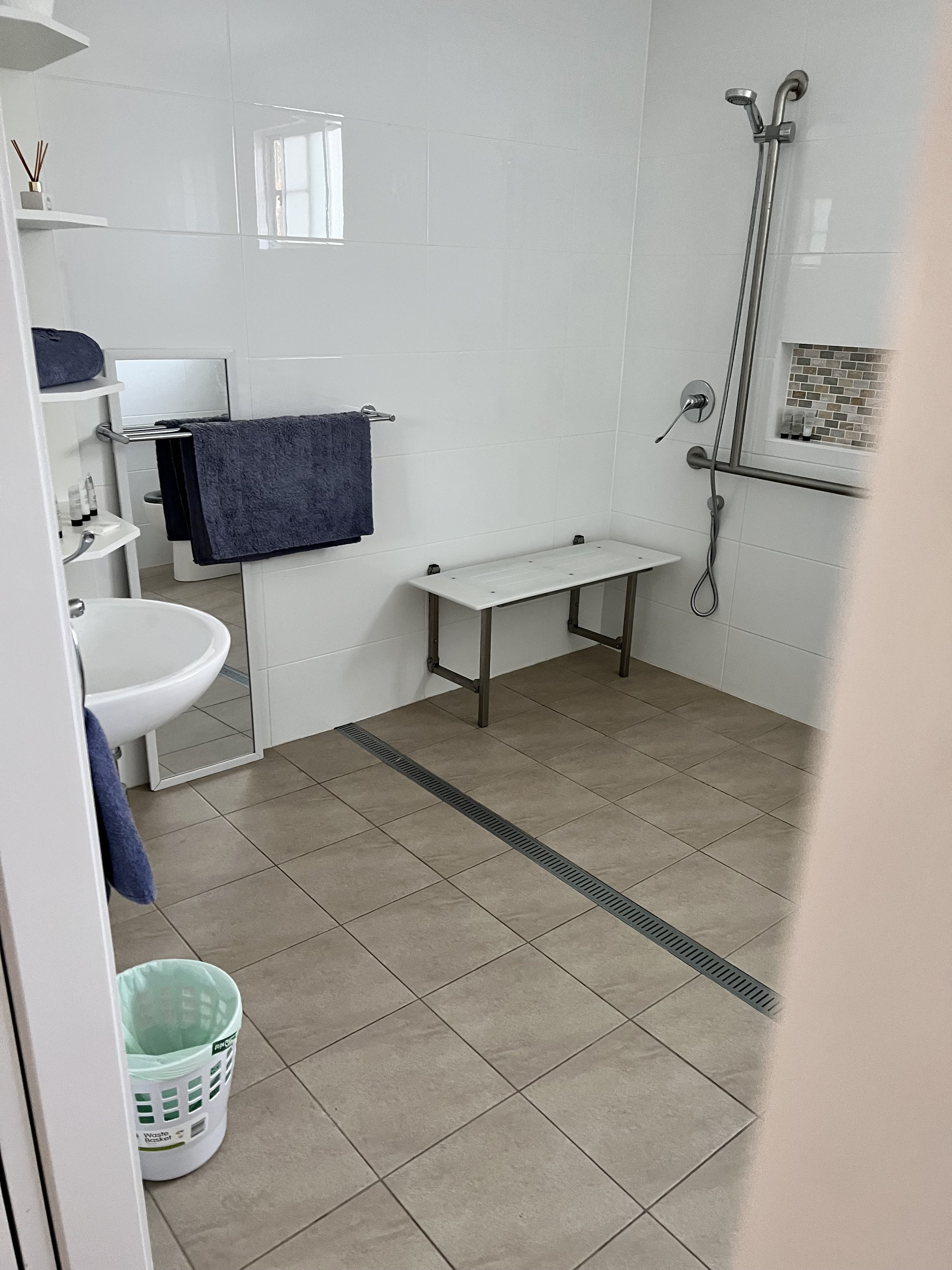 Accessible bathroom - the shower end