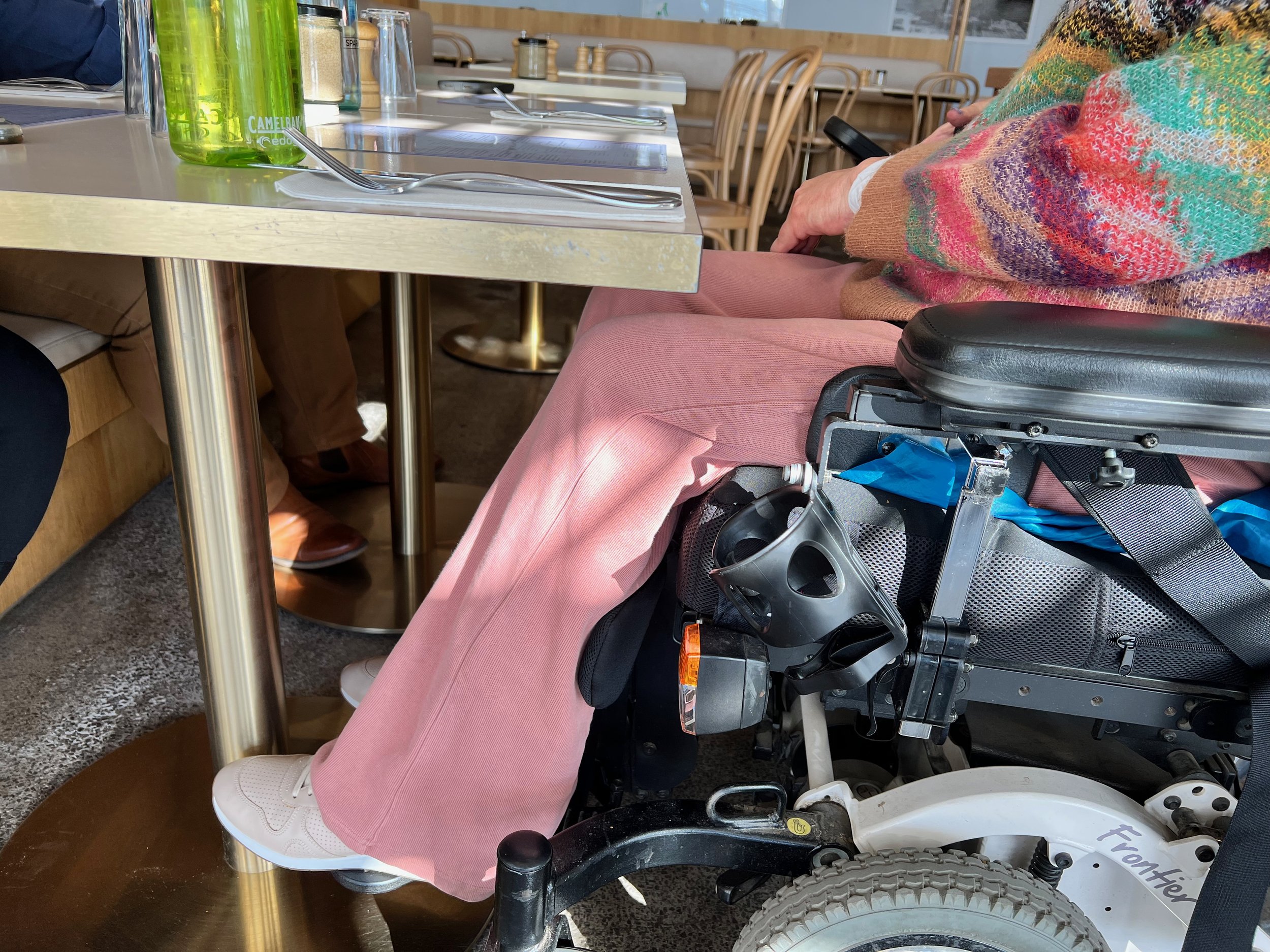 Under table wheelchair space