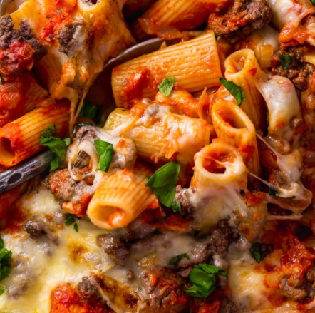 Baked Rigatoni with Meat Sauce