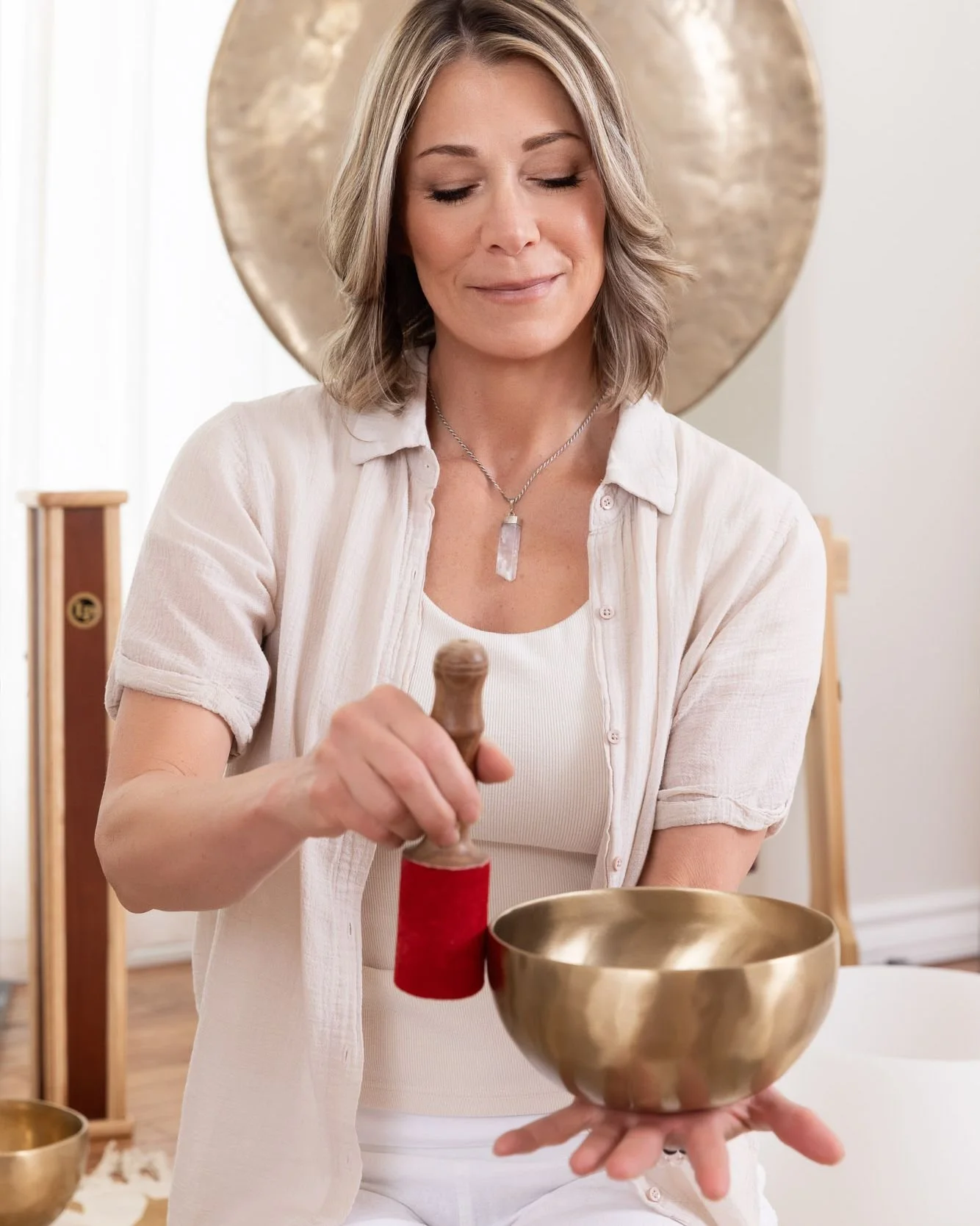 Every so often, a portrait session transforms the studio in ways I never could have imagined. Recently, I had the absolute joy of welcoming a sound healing practitioner into my studio for a day of soul-aligned branding portraits, and the experience w